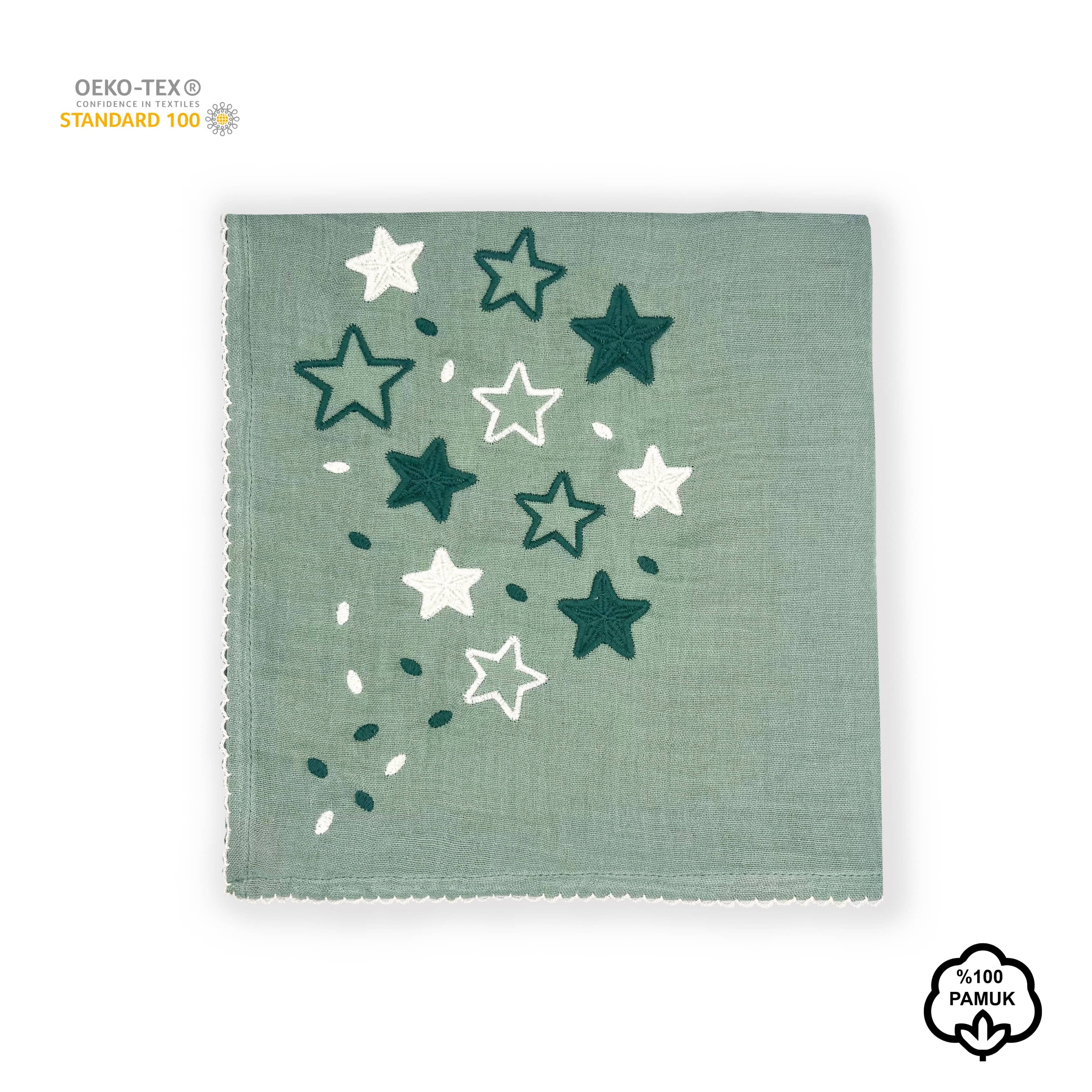 Bebek Müslin Örtü & Battaniye - 100x100cm - Mint Yeşili