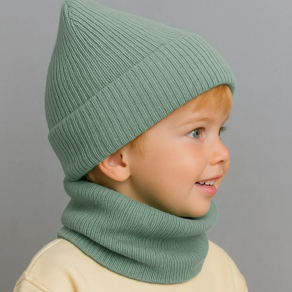 Bebek ve Çocuk Pamuk Boyunluk Atkı Fitilli