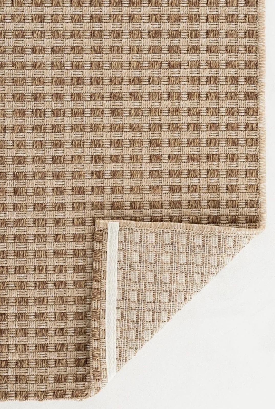 hanlı halı nice667 kahve hasır dokulu kesme sisal halı