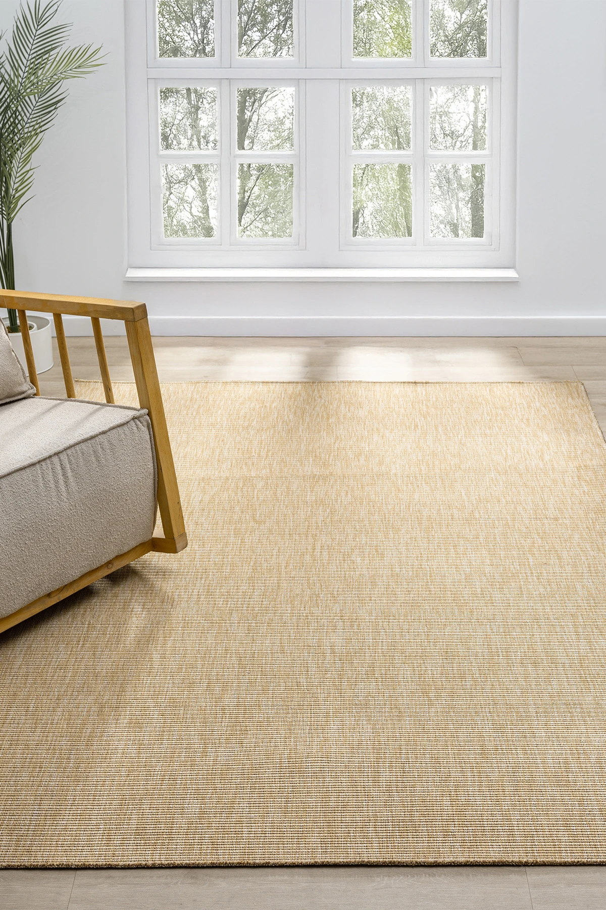 Hanlı halı nice663 bej hasır dokulu mutfak halısı koridor halısı kesme halı