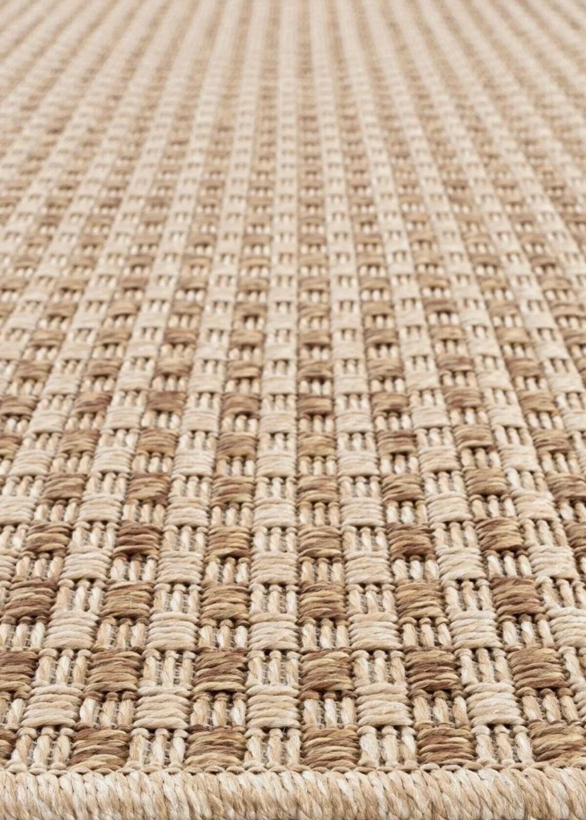hanlı halı nice667 kahve hasır dokulu kesme sisal halı