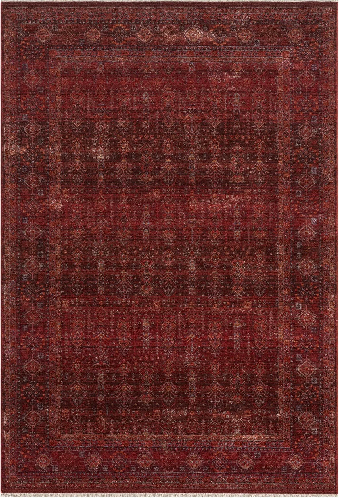 Hanlı halı 0260 Otantik bordo Salon oturma odası halısı