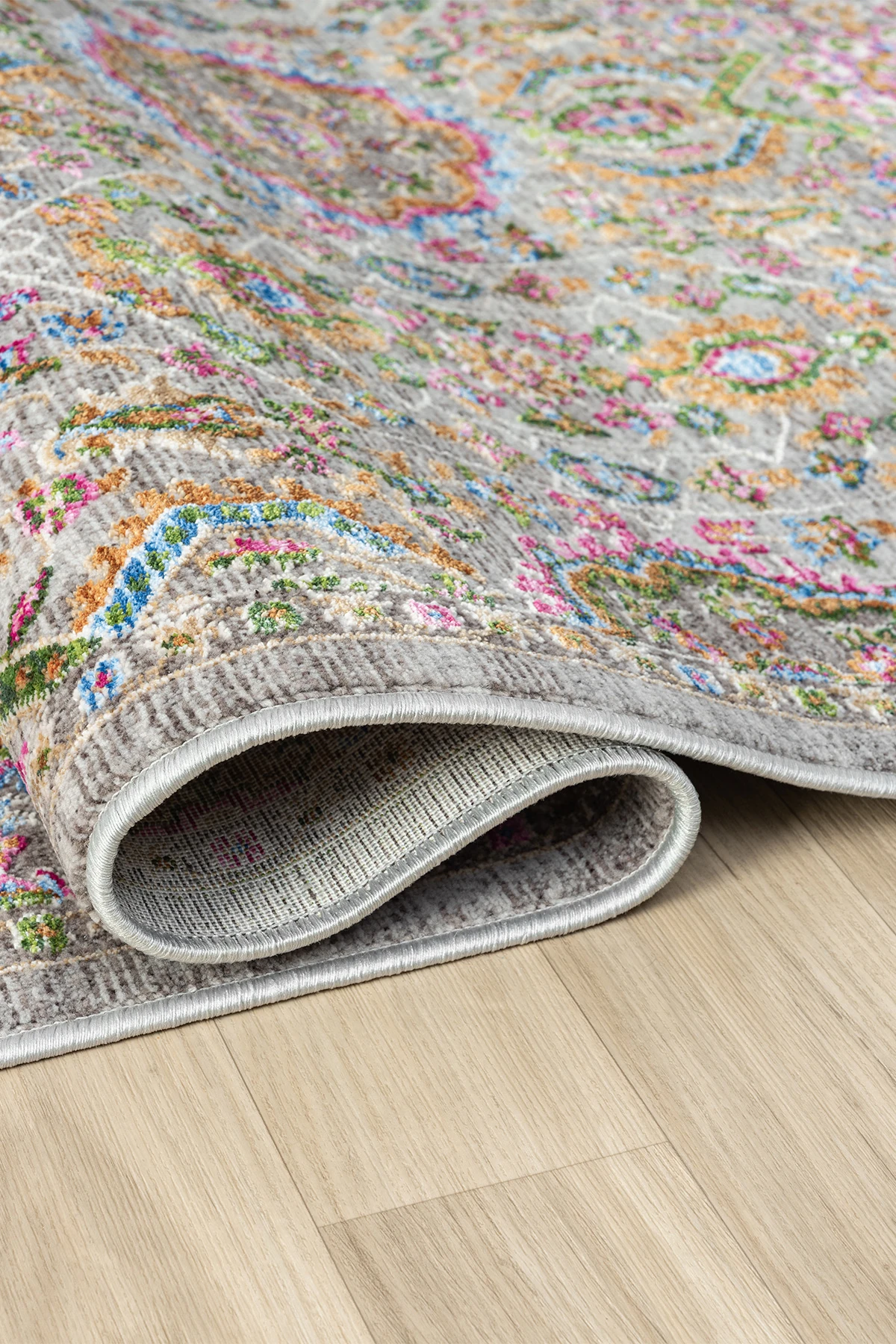 Hanlı halı 802retro etnik renkli salon oturma odası halısı