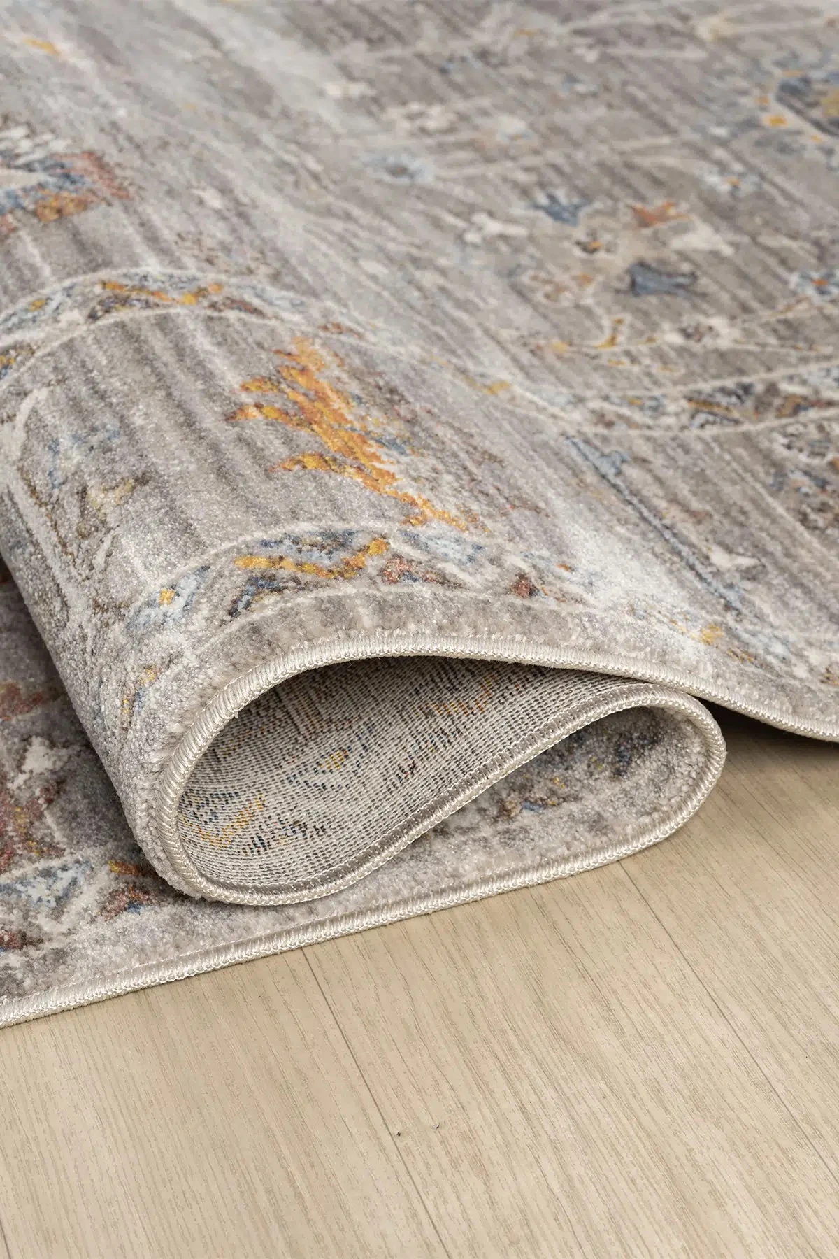 Hanlı halı otantik0255 gri kahve renkli salon oturma odası halısı