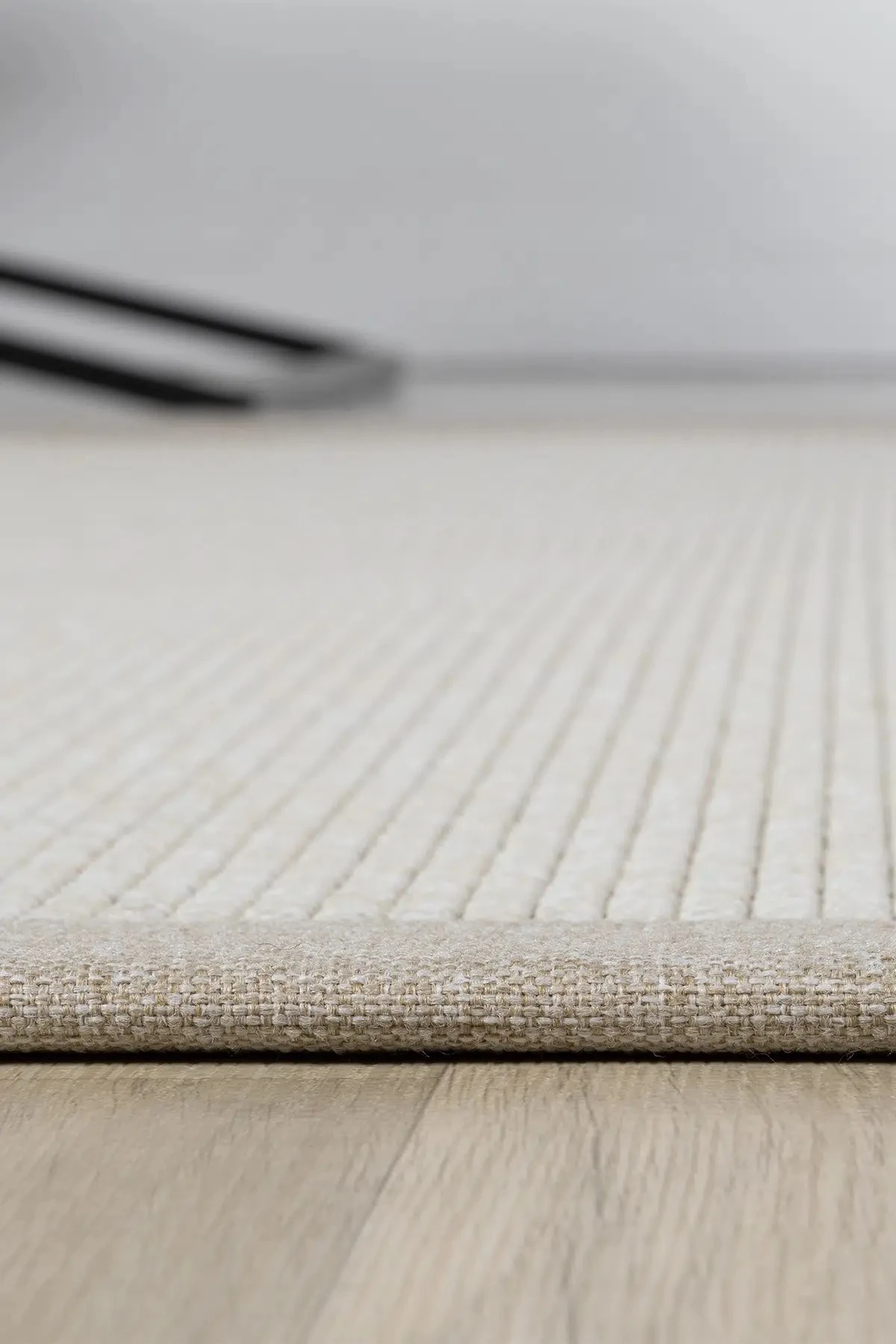 Hanlı halı krem sisal krem664 bej bordürlü hasır dokulu kesme halı