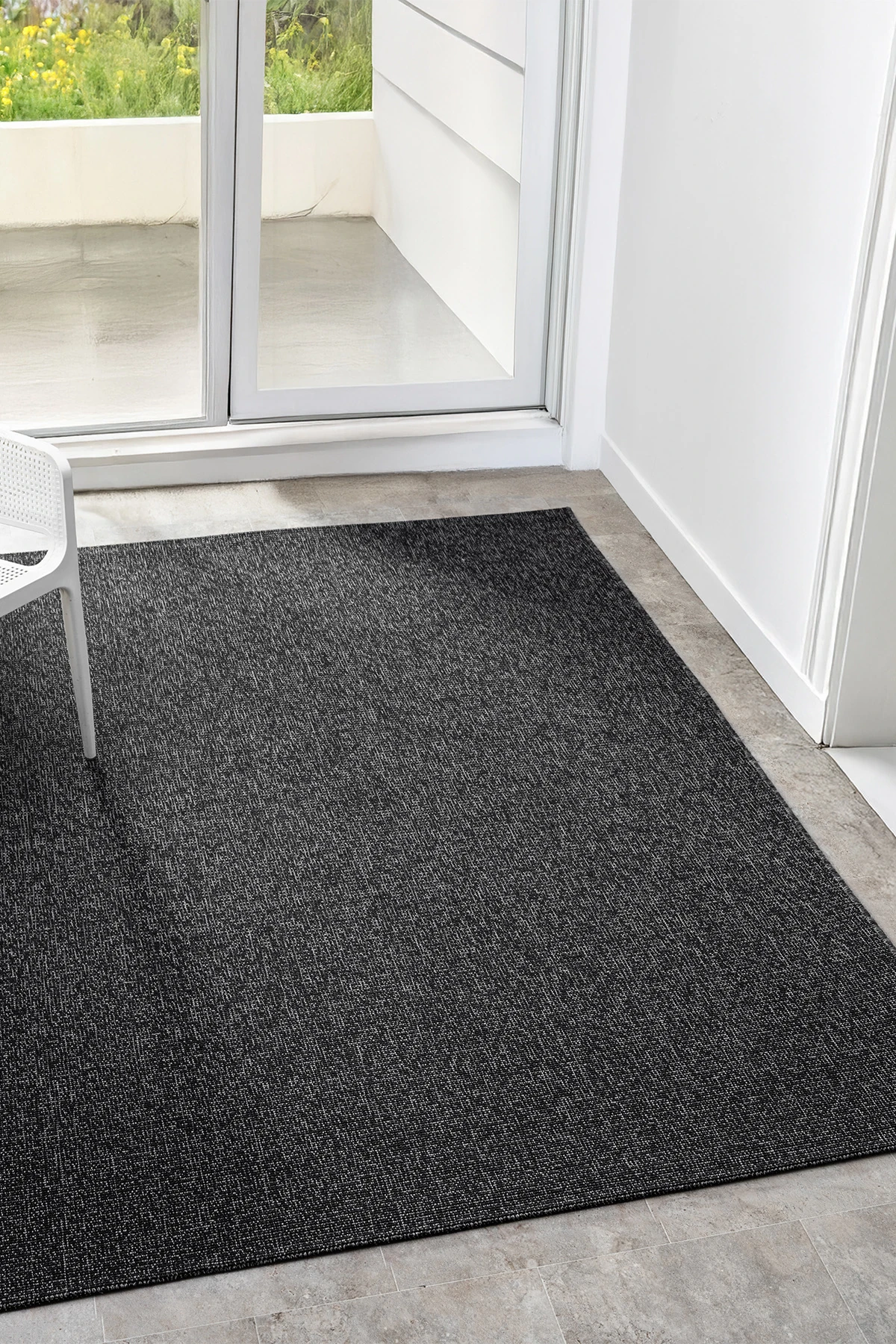 Hanlı halı nice662antrsit hasır dokulu mutfak halısı koridor halısı balkon halısı kesme halı