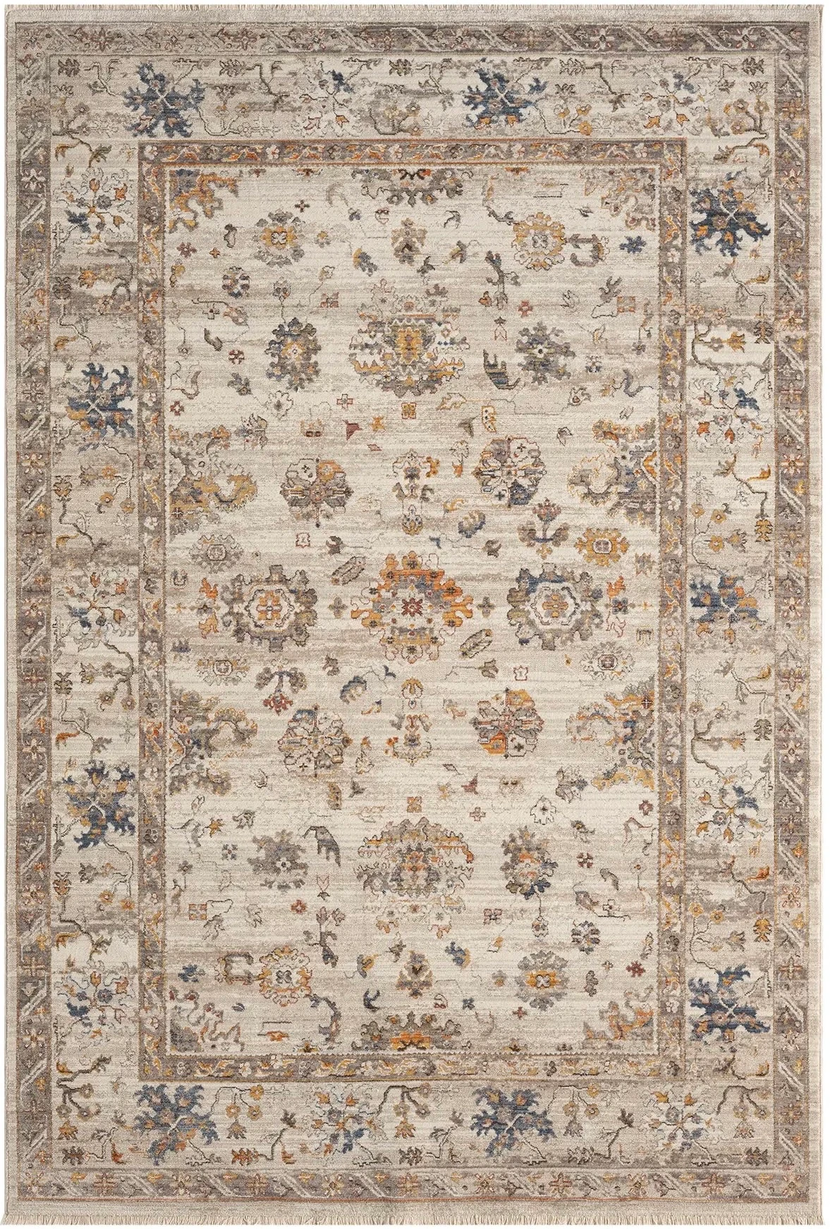 Hanlı halı Otantik0253 krem kahve renkli  Salon oturma odası halısı