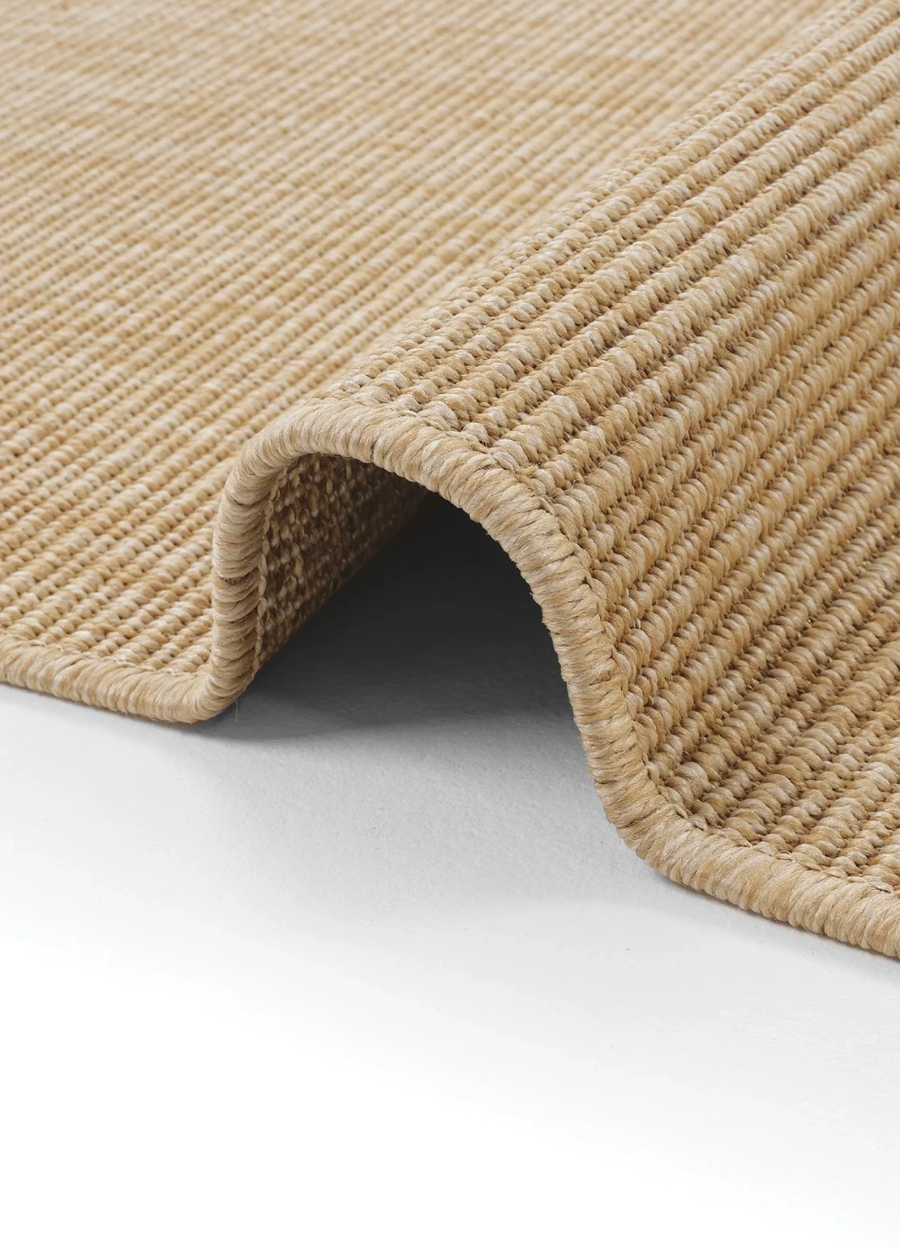 Hanlı halı nice663 bej hasır dokulu mutfak halısı koridor halısı kesme halı