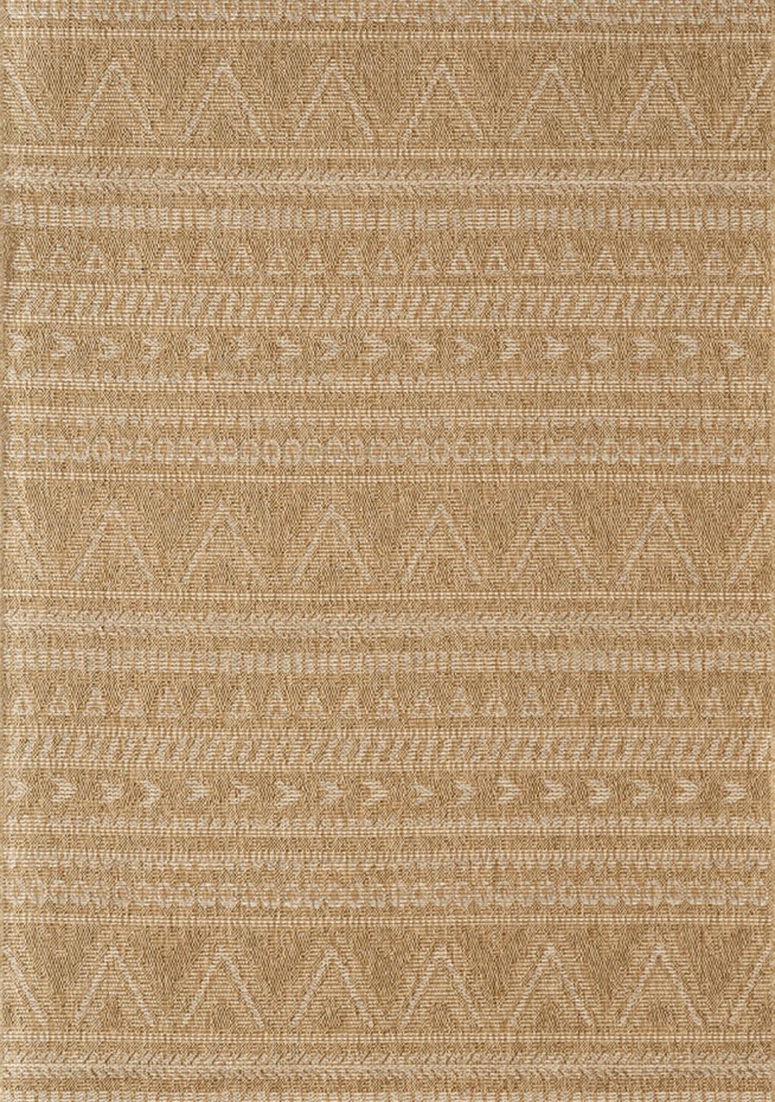 hanlı halı tı007a kahve krem etnik jüt sisal halı