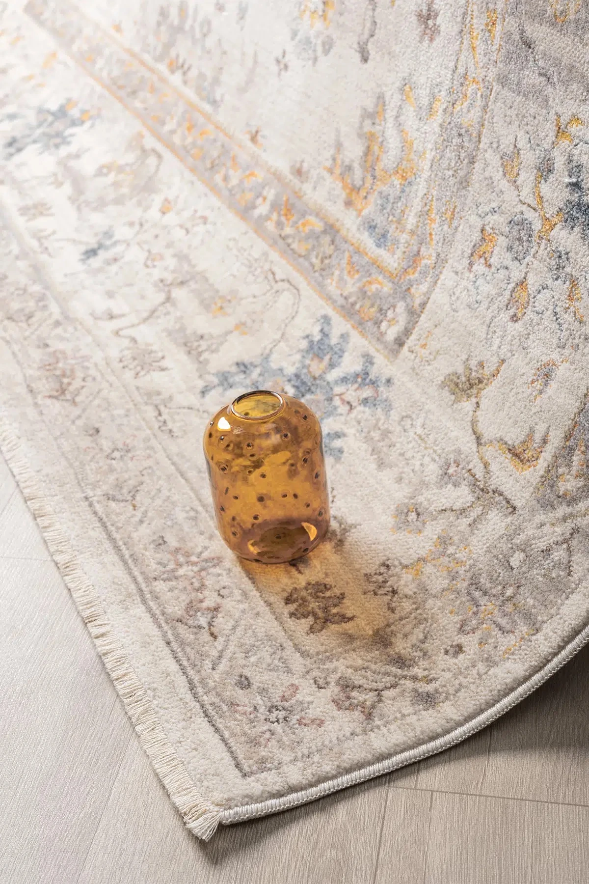 Hanlı halı Otantik0253 krem kahve renkli  Salon oturma odası halısı