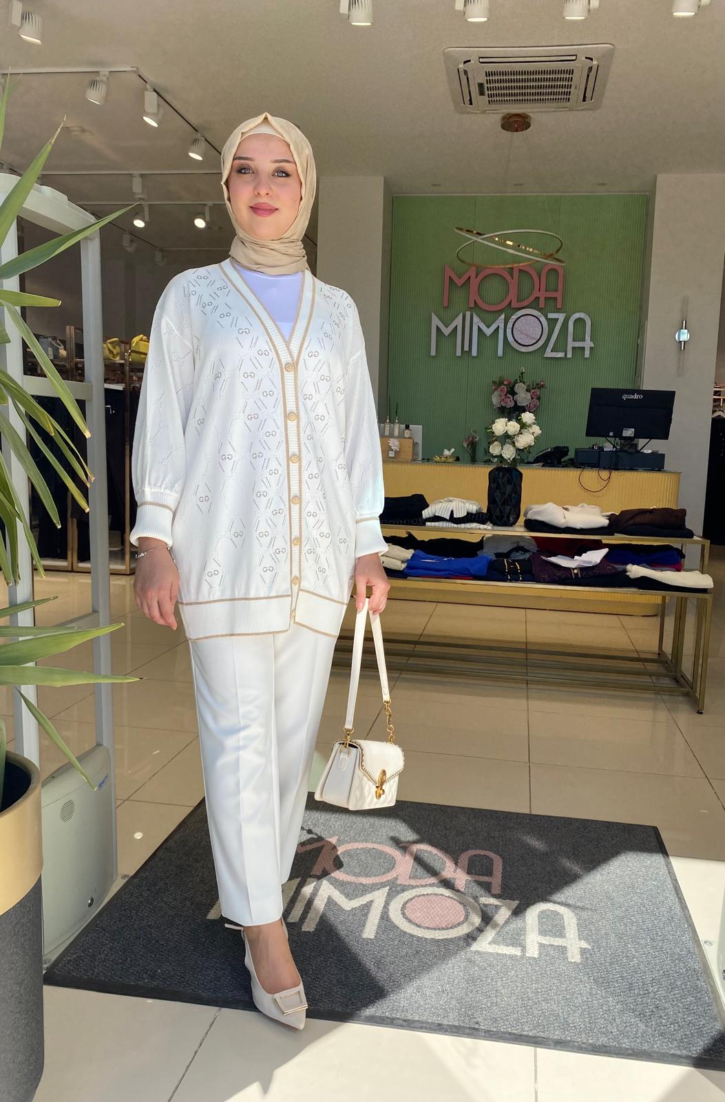 Ghisa Simli Triko Hırka