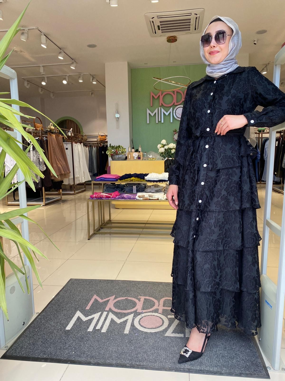 Matex Fırfırlı Abiye Elbise
