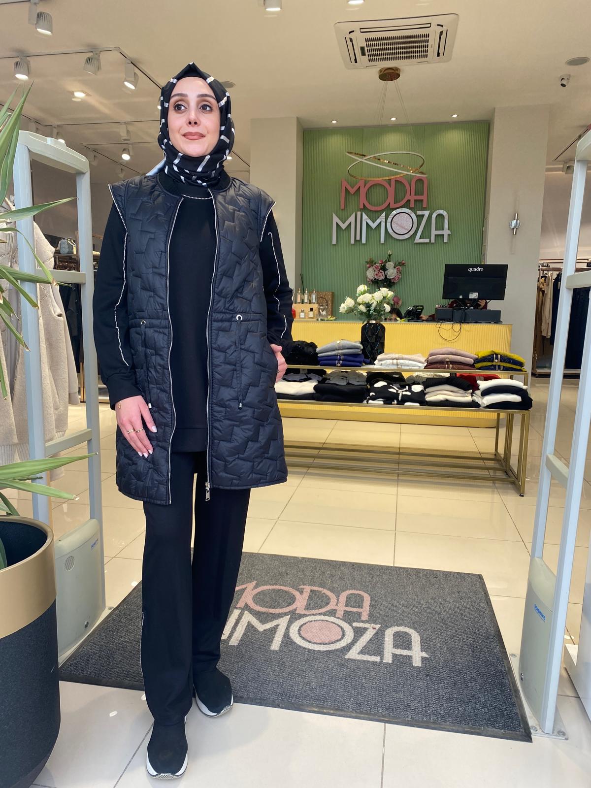 Pureva Kapitone Yelekli Üçlü Takım