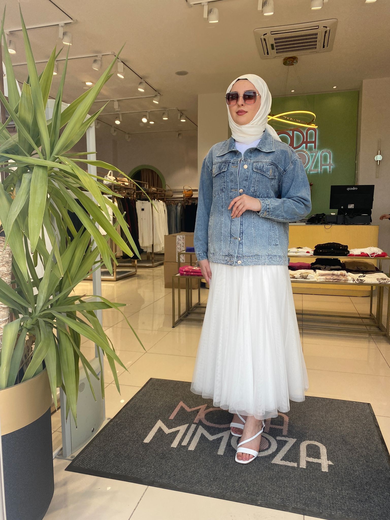Moor Taşlı Kot Ceket