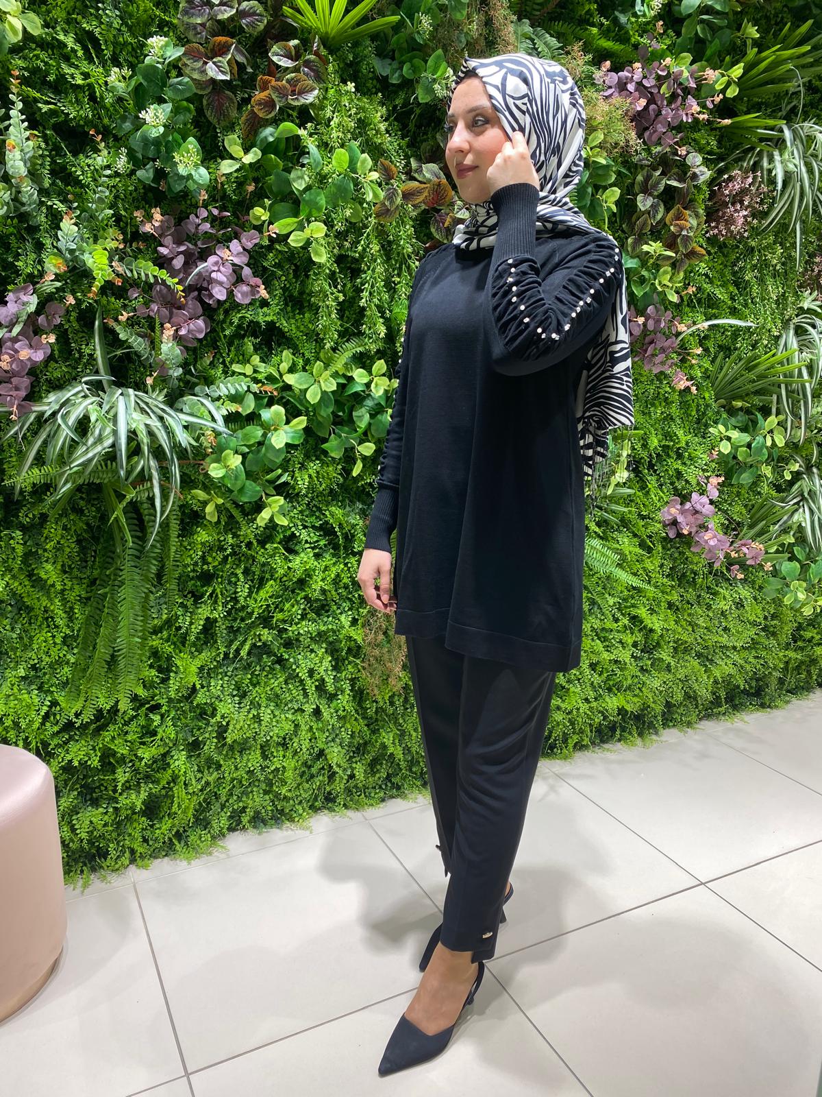 Karton Taş Detaylı Tunik