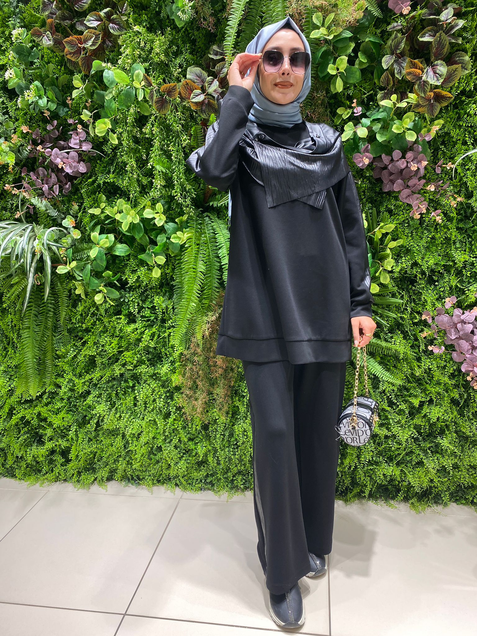 Fuat Gürşen Deri Şal Yaka Tunik