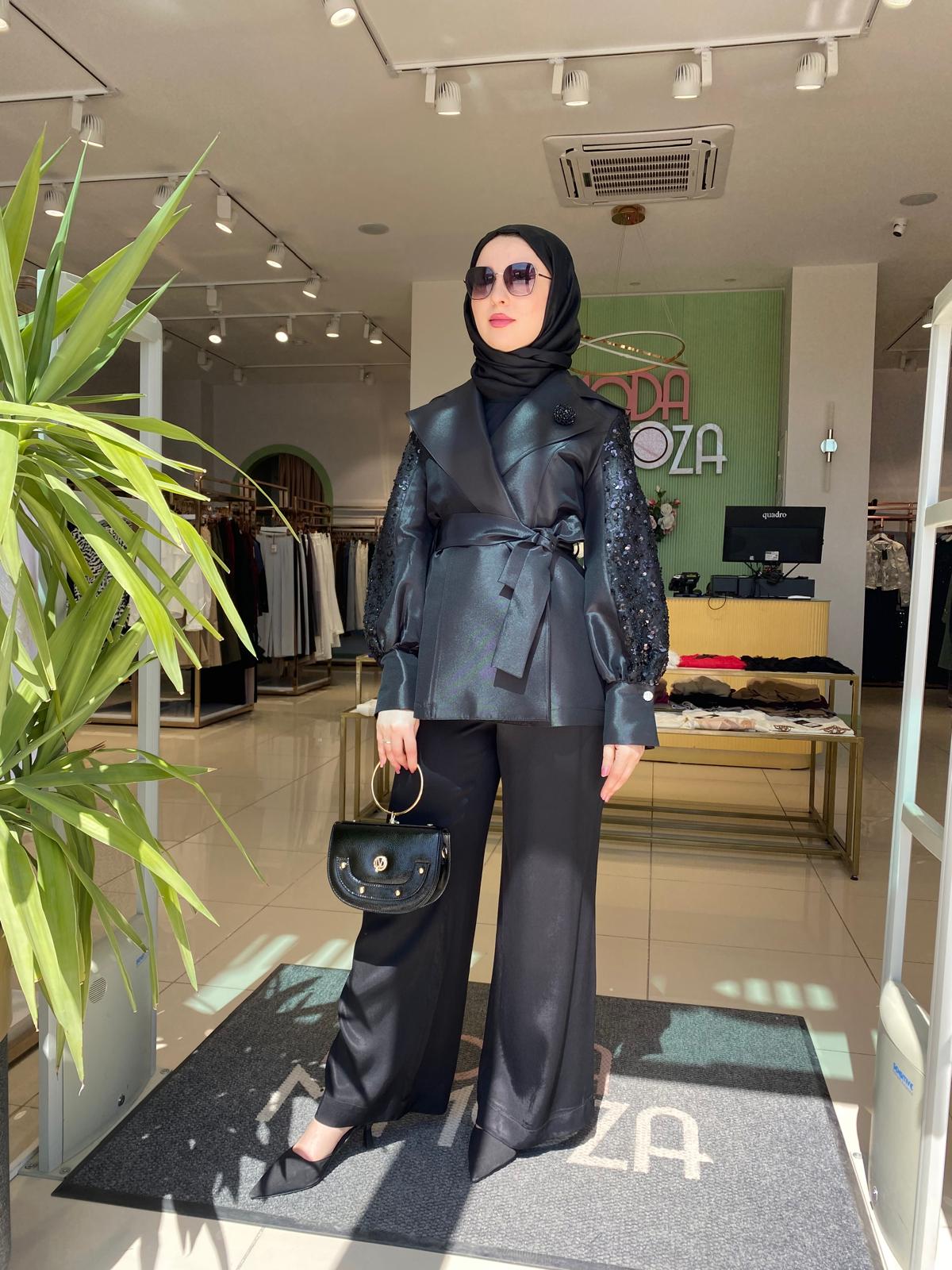 My312 Kolları Dantel Ceket