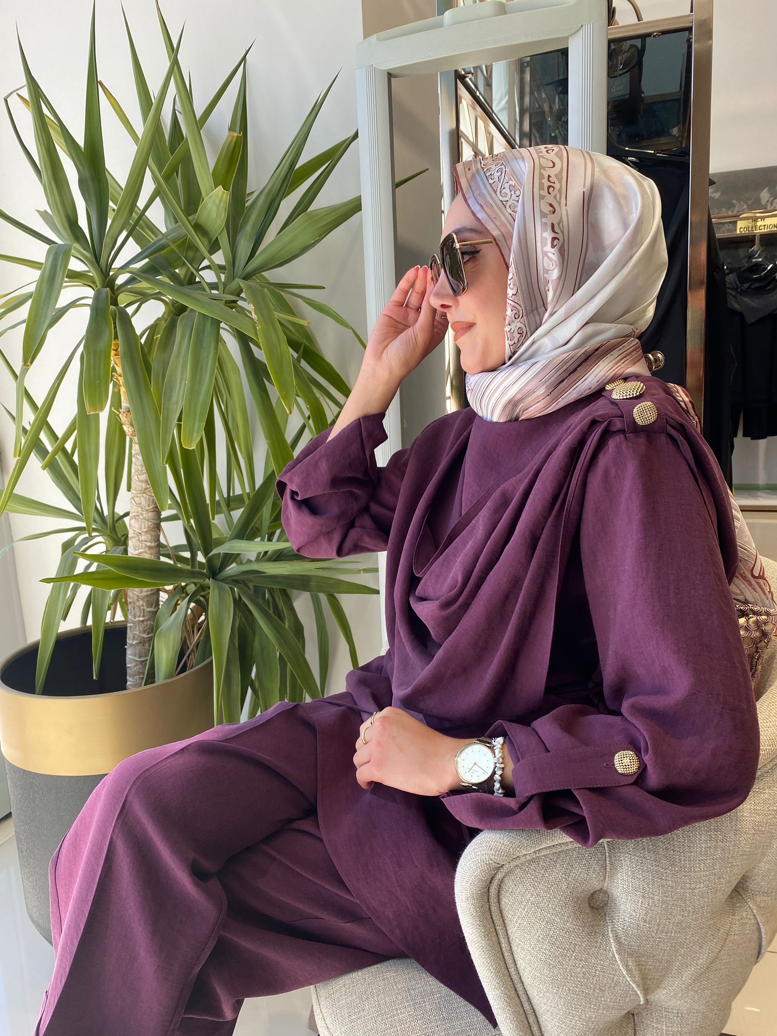 My312 Omzu Düğmeli Takım