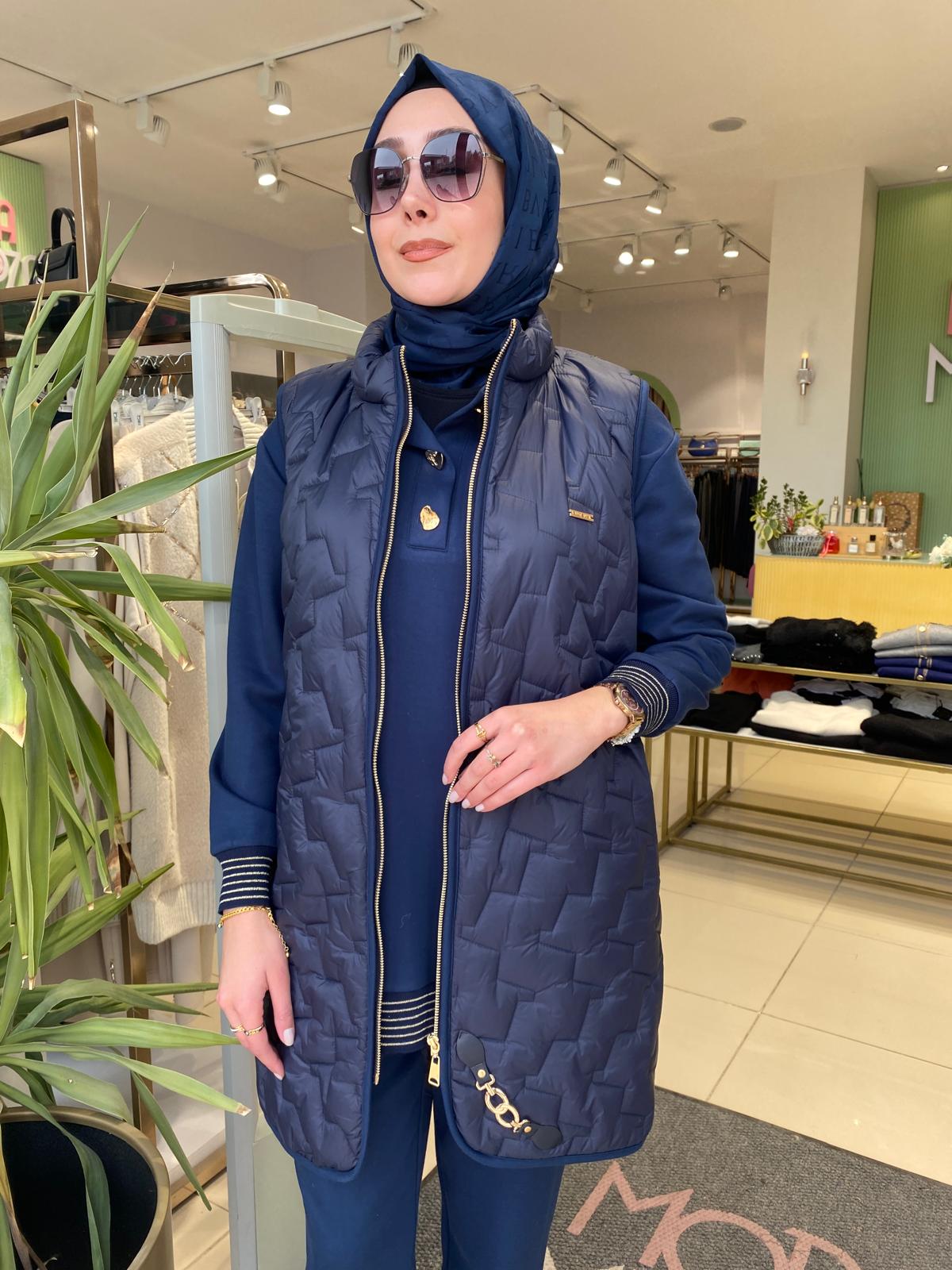 Pureva Tunik Yelek Pantolon Takım