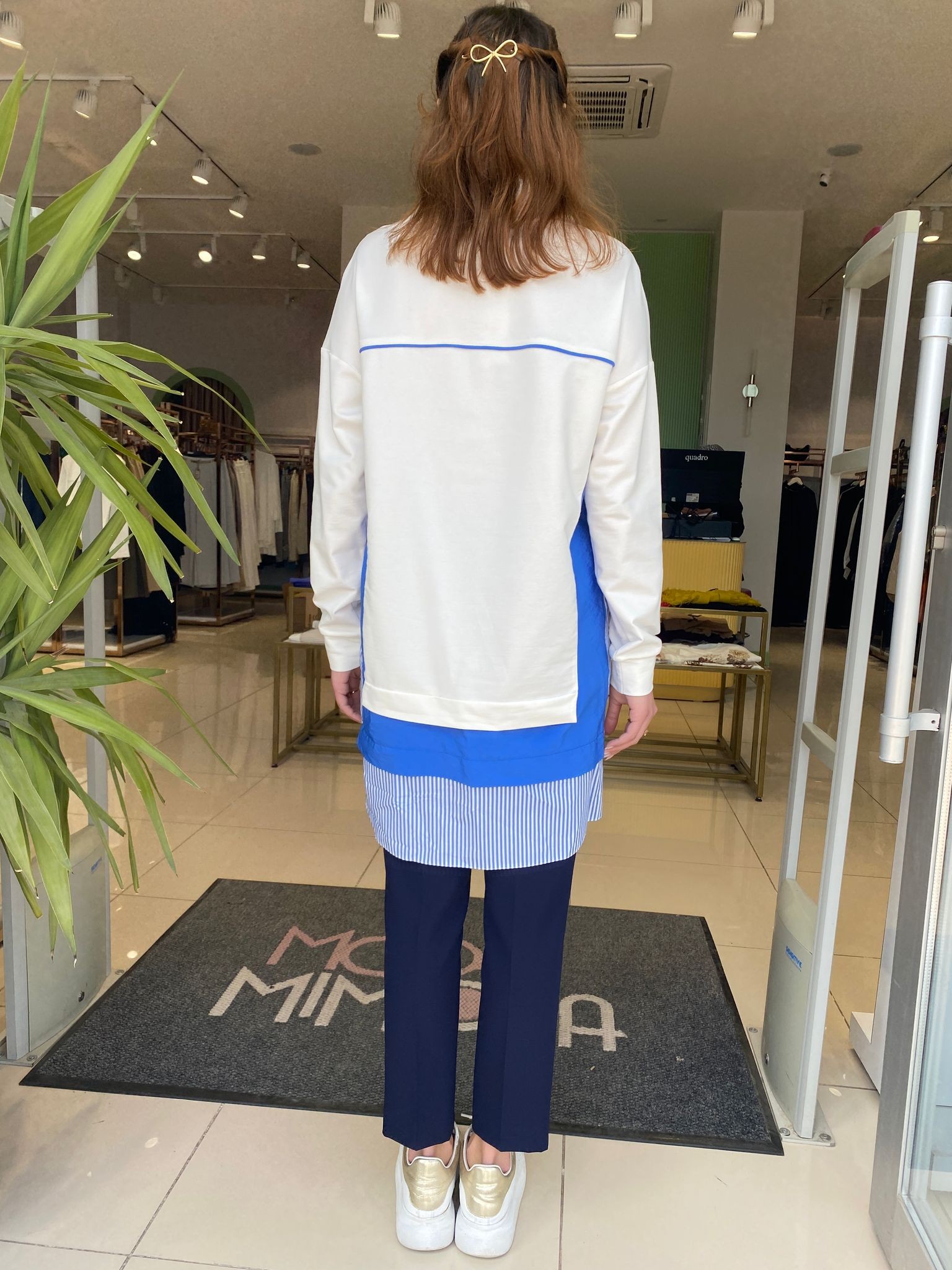 MoodBasic Çizgili Sweatshirt