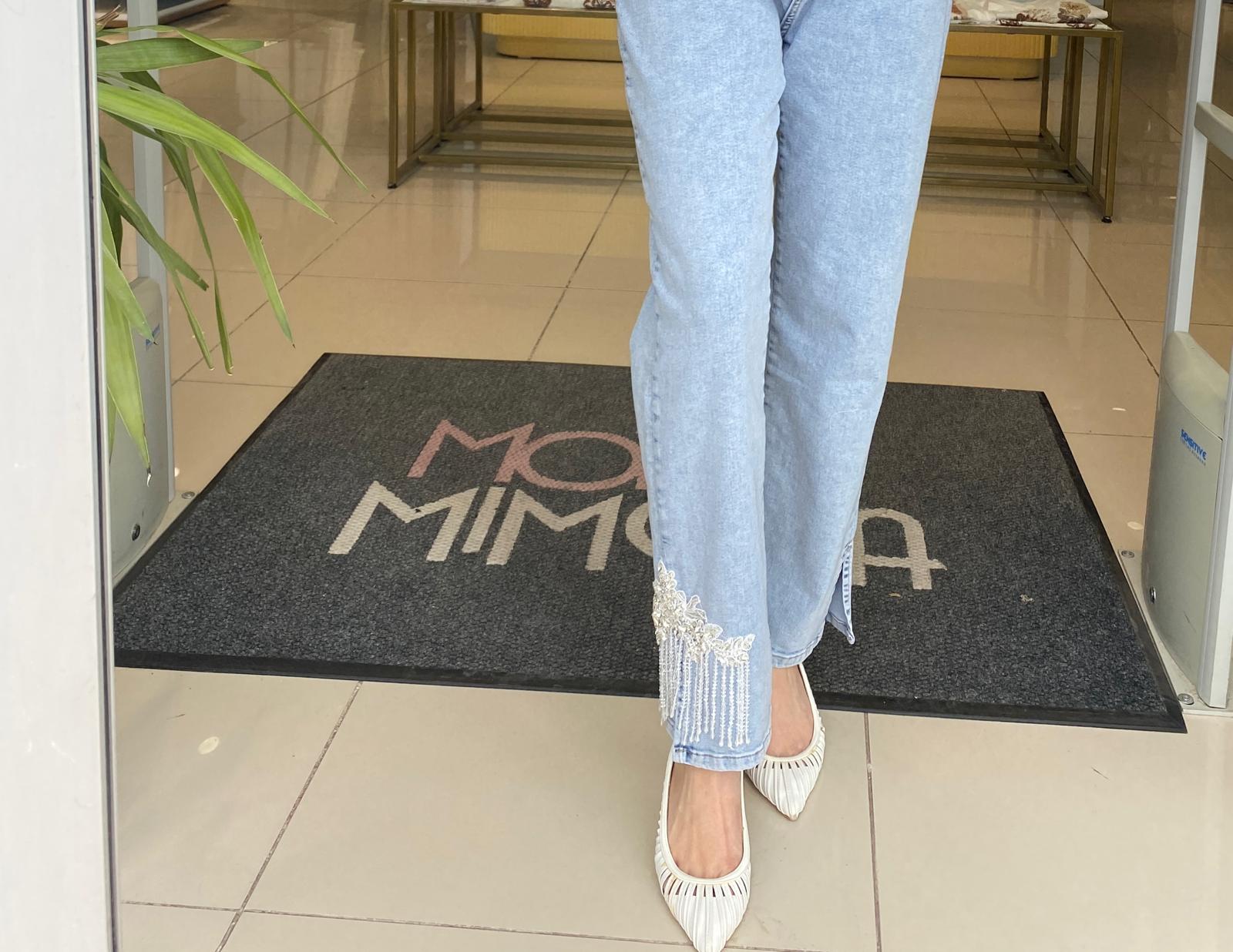 My312 Paçası İşlemeli Pantolon