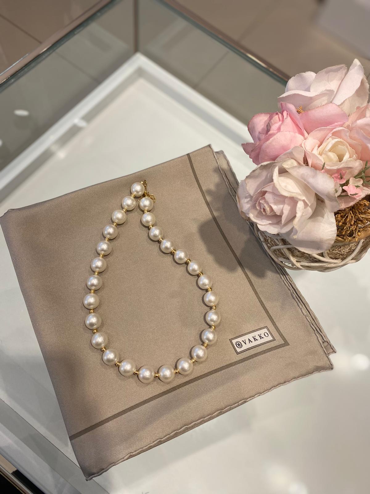 Vakko Çerçeveli Eşarp 33419 - Vizon