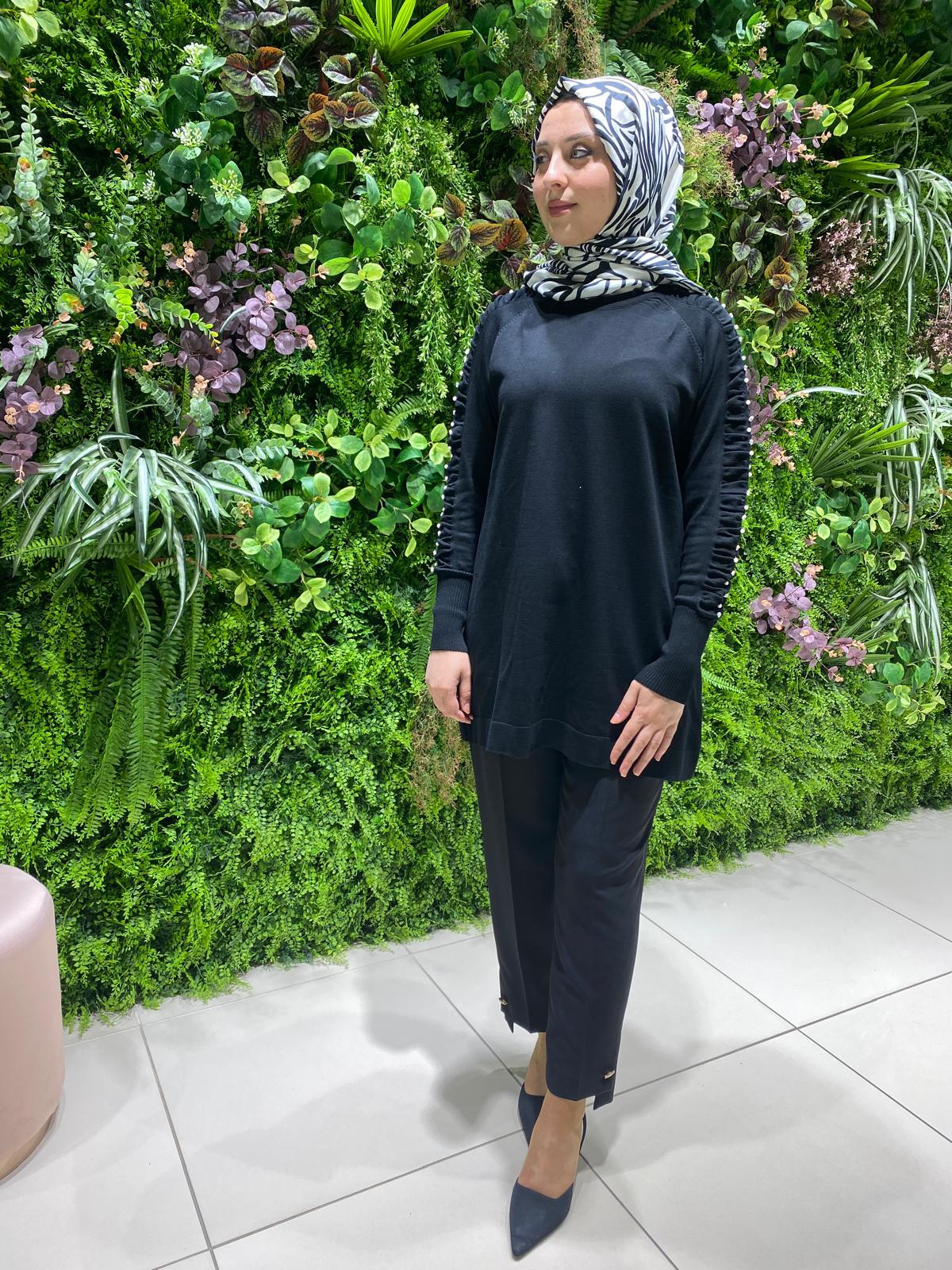 Karton Taş Detaylı Tunik