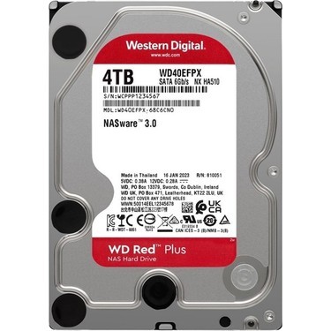 WD Red Plus Nas 4TB 3.5" 5400Rpm SATA (WD40EFPX)