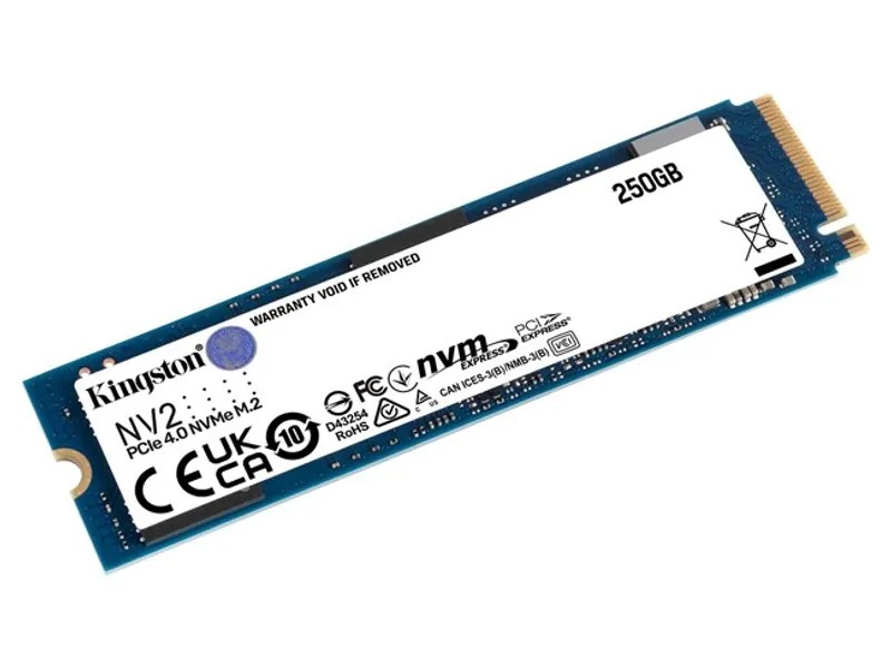 Kingston NV2 250GB M.2 NVMe SSD(3000-1300MBs)