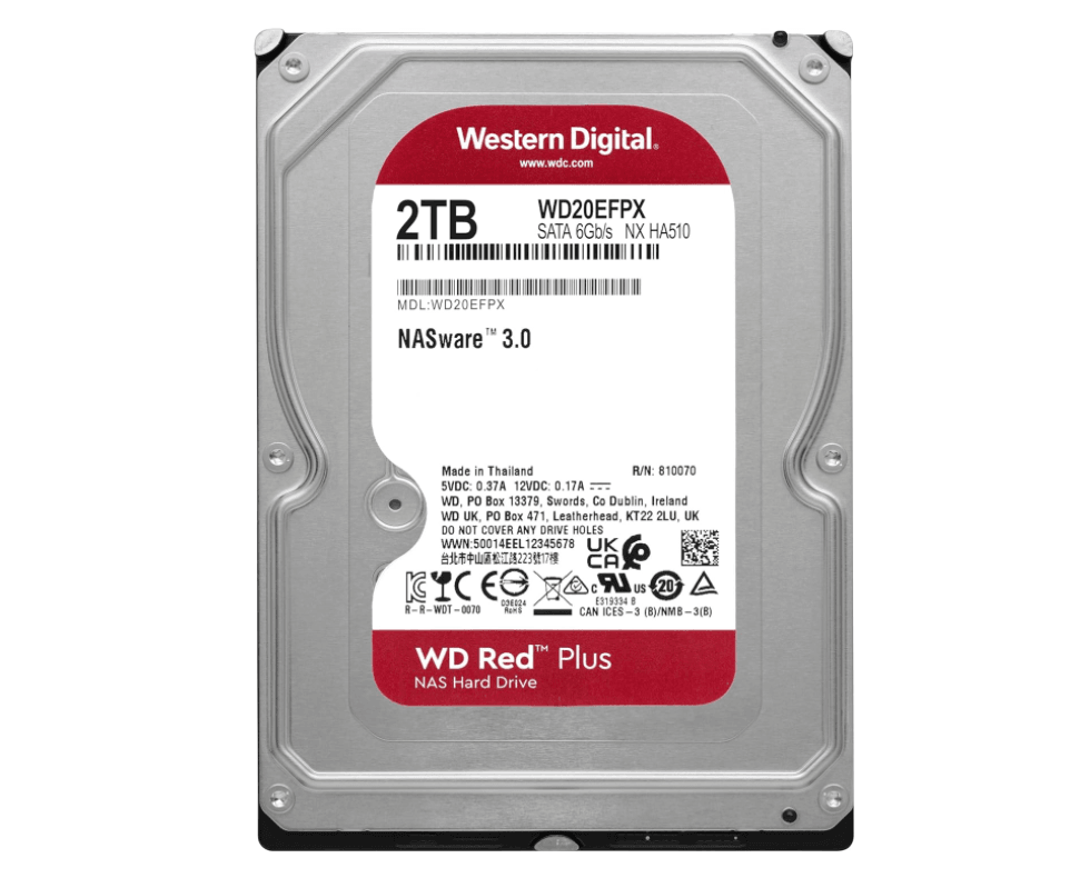 WD Red Plus Nas 2TB 3.5" 5400Rpm SATA (WD20EFPX)