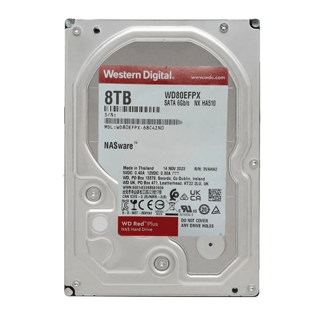 WD Red Plus Nas 8TB 3.5" 5640Rpm SATA (WD80EFPX)