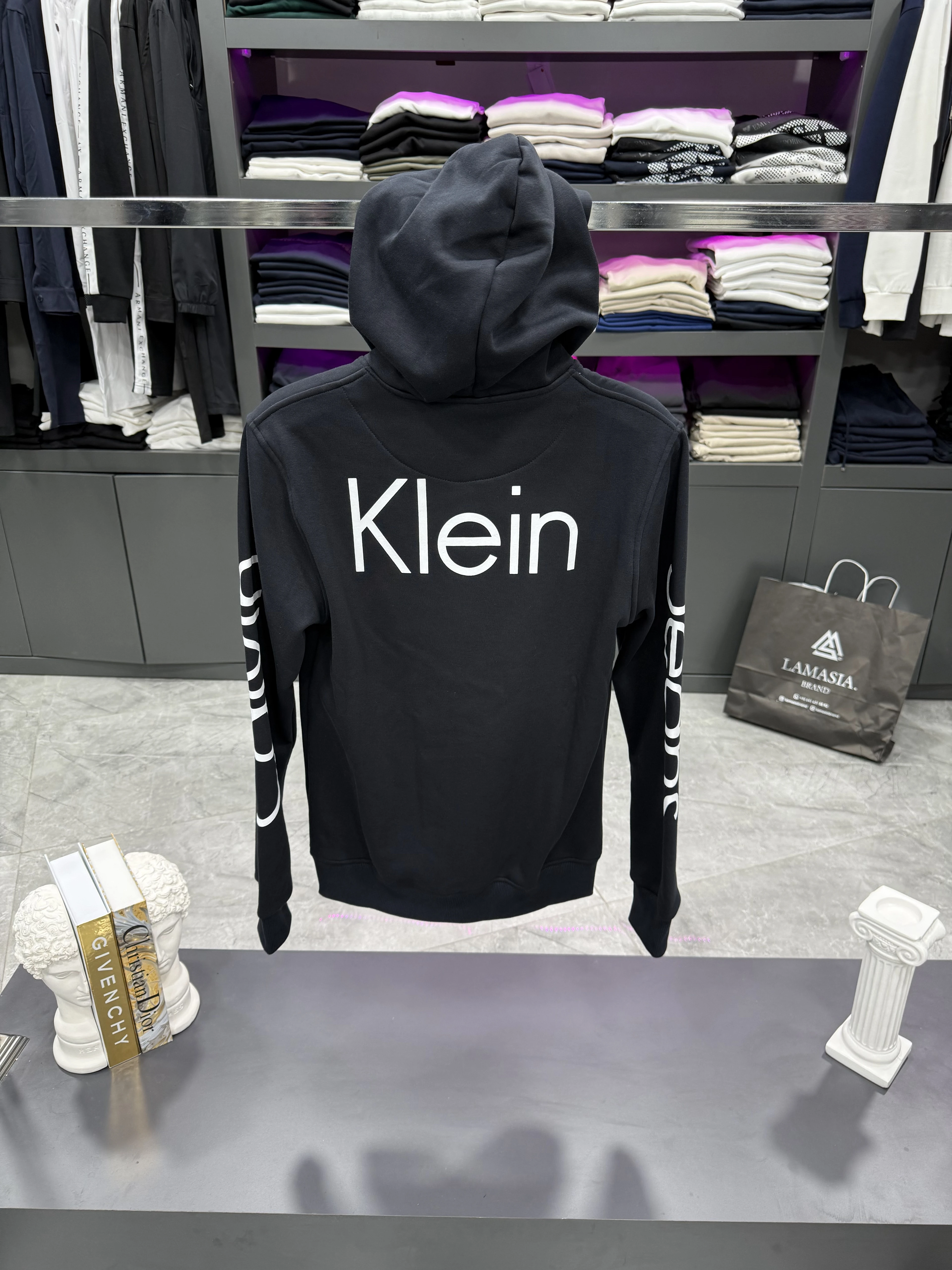 CK Lacivert Kapüşonlu Hırka