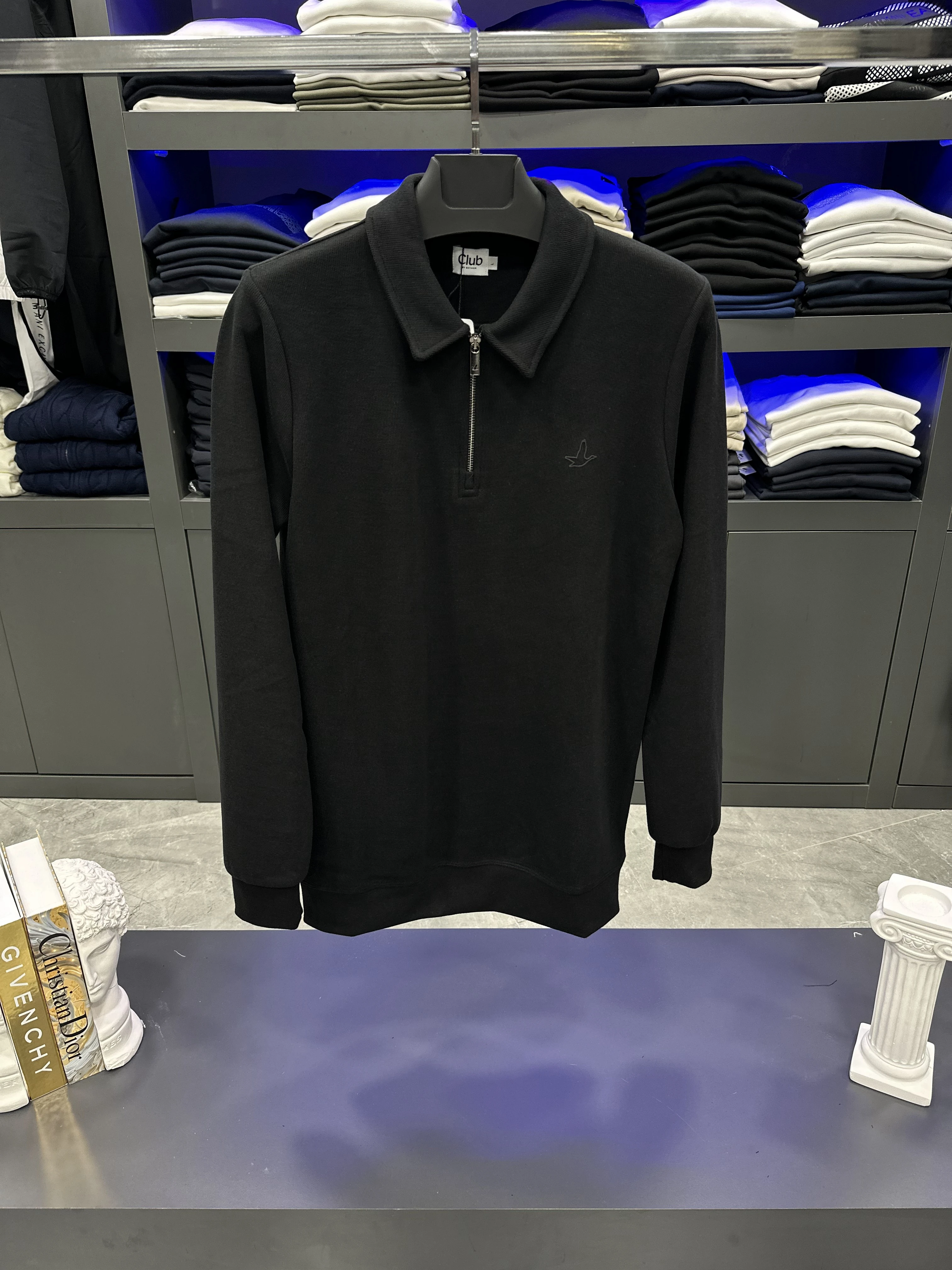 Bym Yakalı Sweat - Siyah