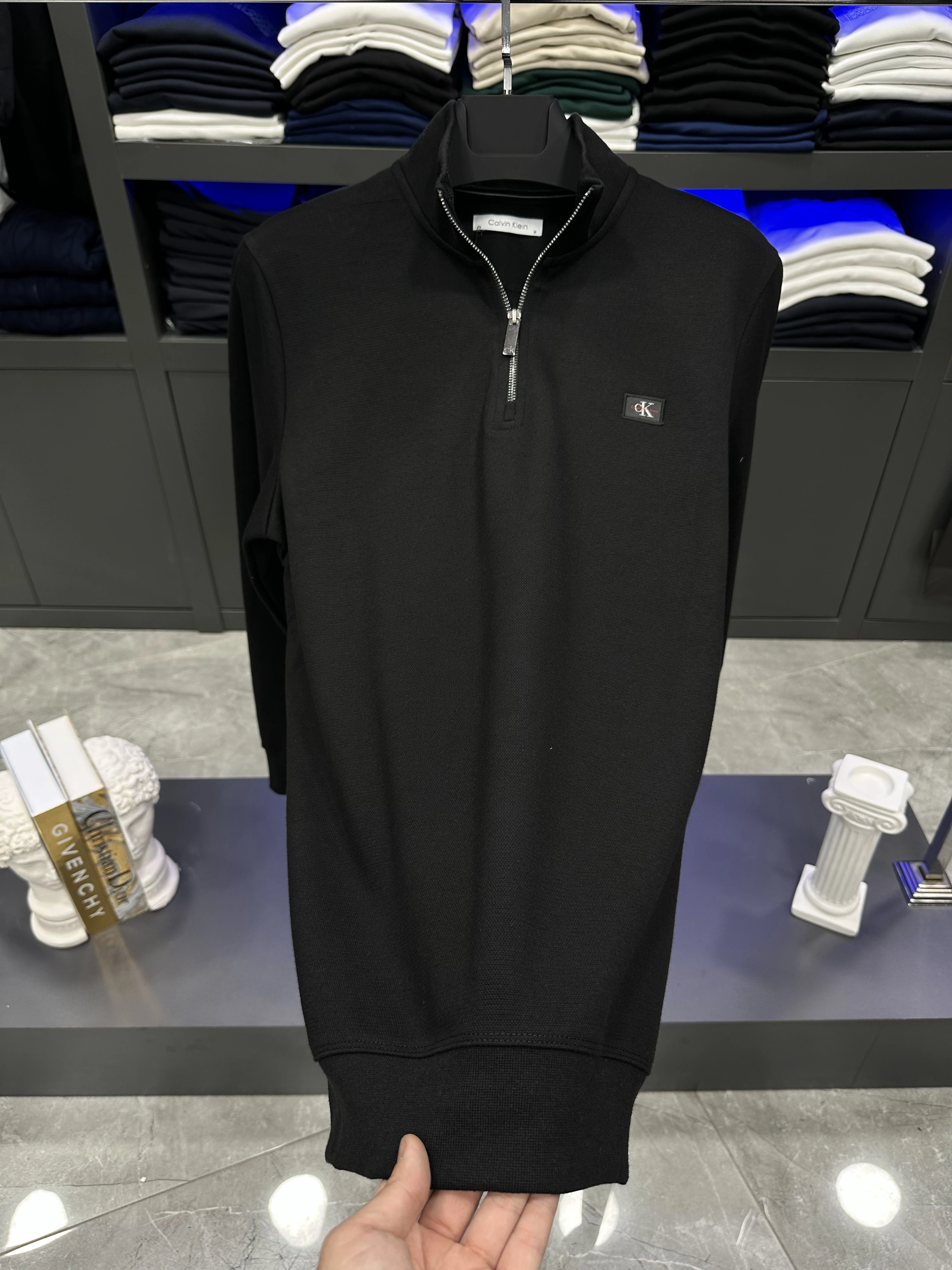 CK Yarım Fermuar Sweat