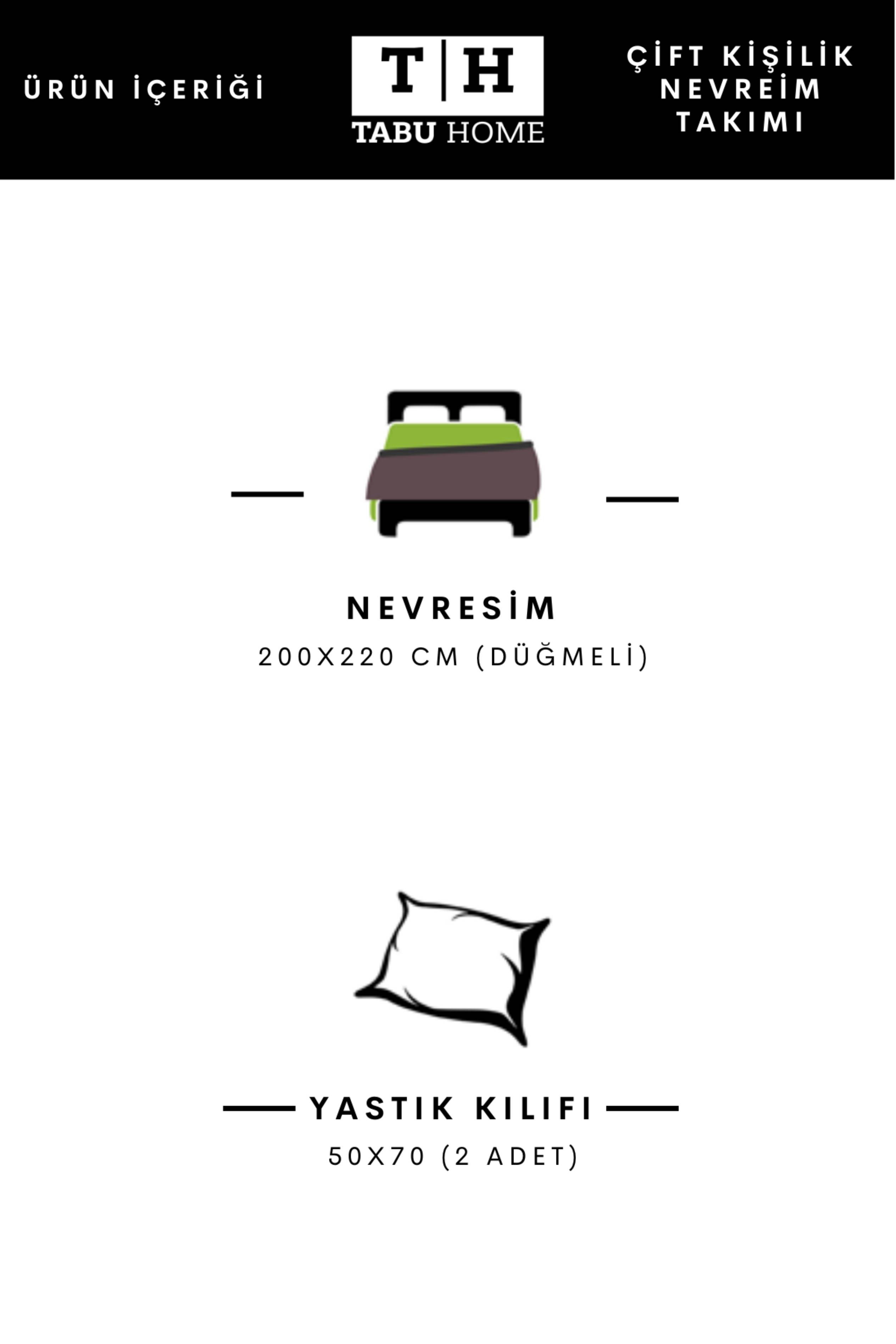 Tabu Home İpliği Boyalı Çift Kişilik Nevresim Seti