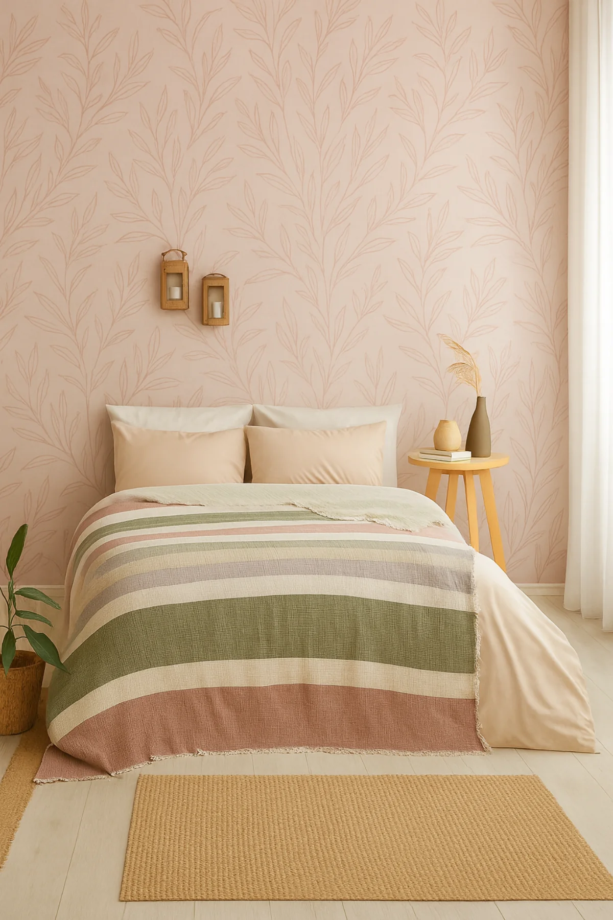 Tabu Home Müslin Çift Taraflı Çift Kişilik Yatak Örtüsü – 4 Katlı - Çok Renkli