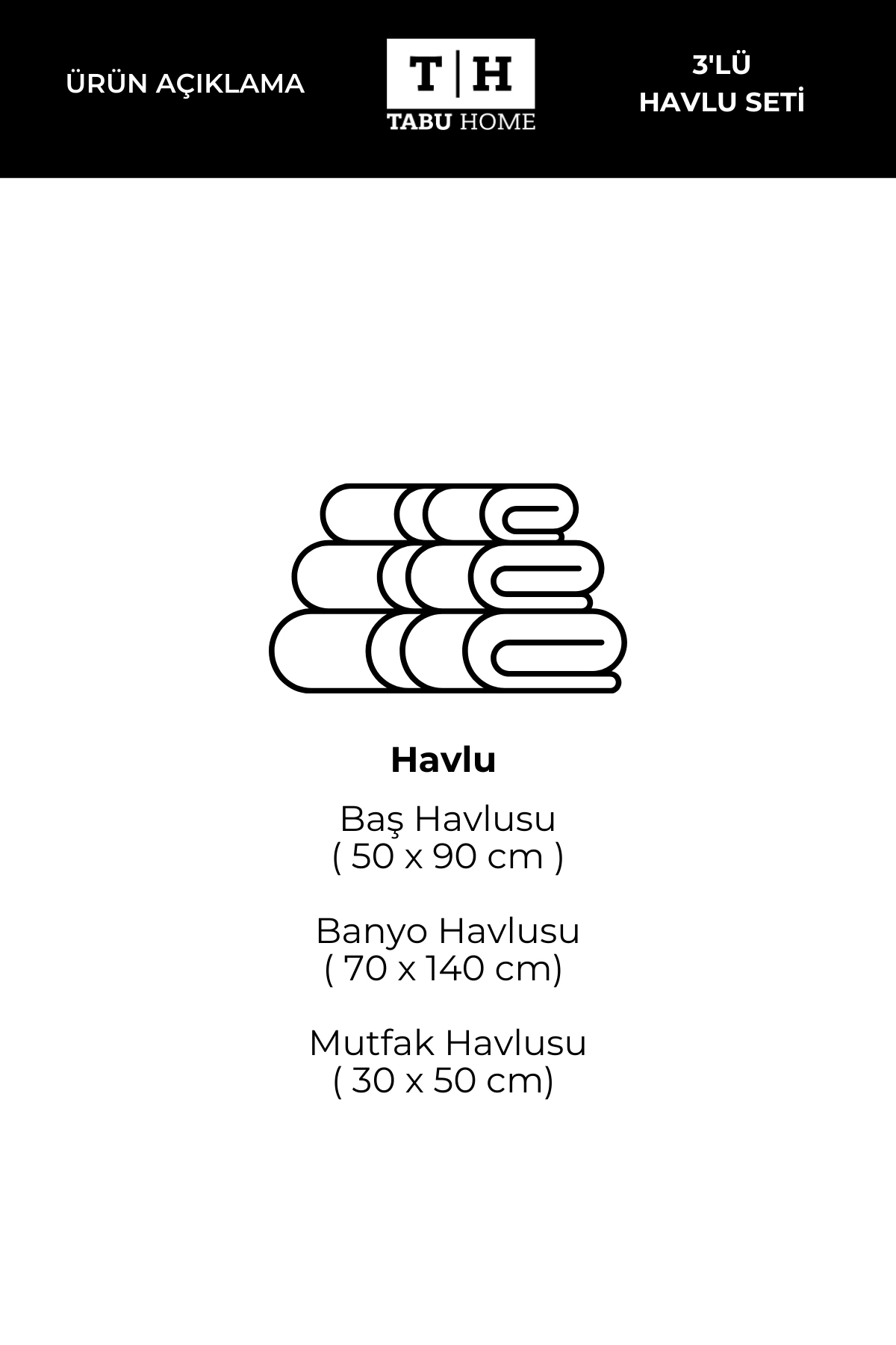 Tabu Home Ezgi 3'lü Havlu Seti