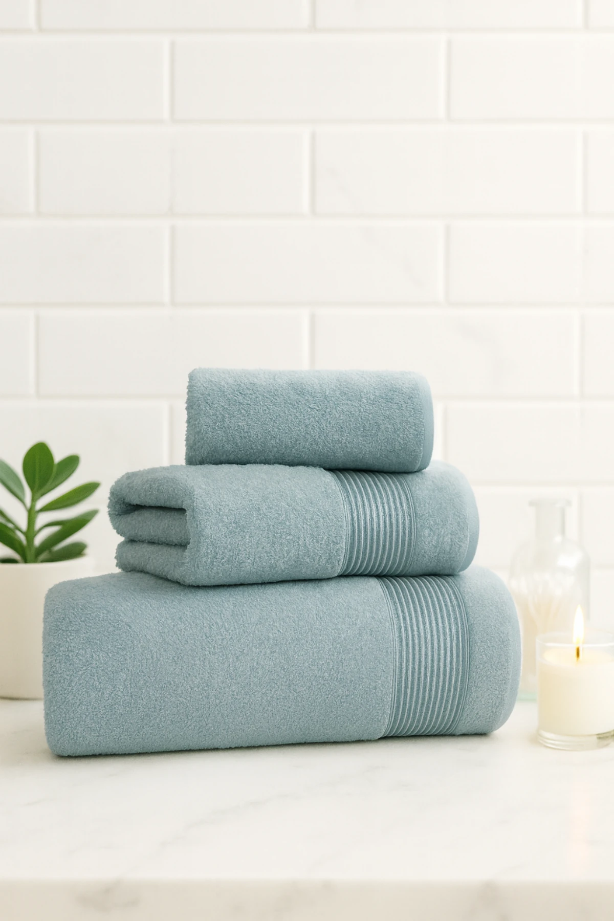 Tabu Home Ezgi 3'lü Havlu Seti - Turkuaz