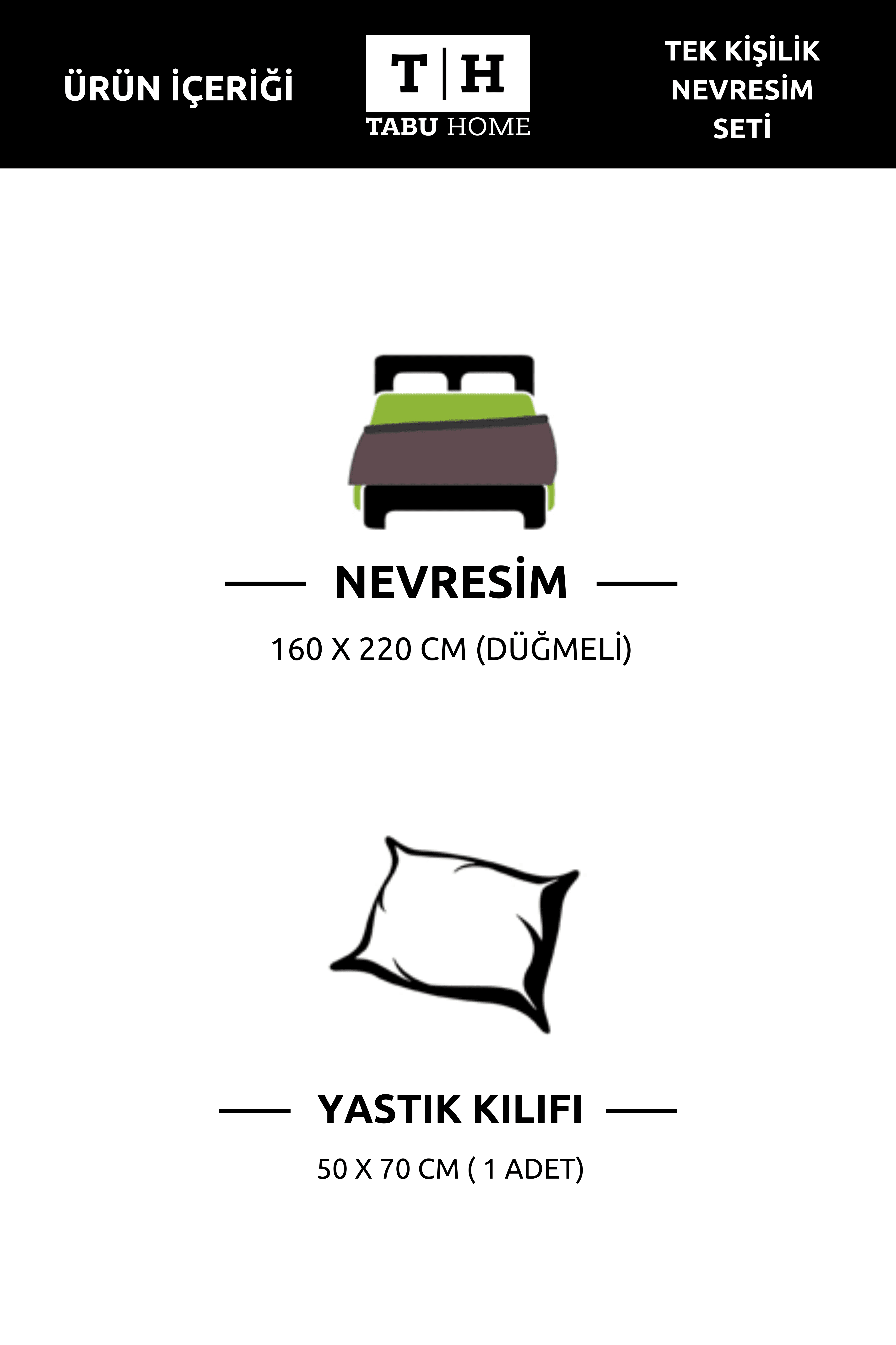 Tabu Home Puantiyeli Beyaz Tek Kişilik Nevresim Seti