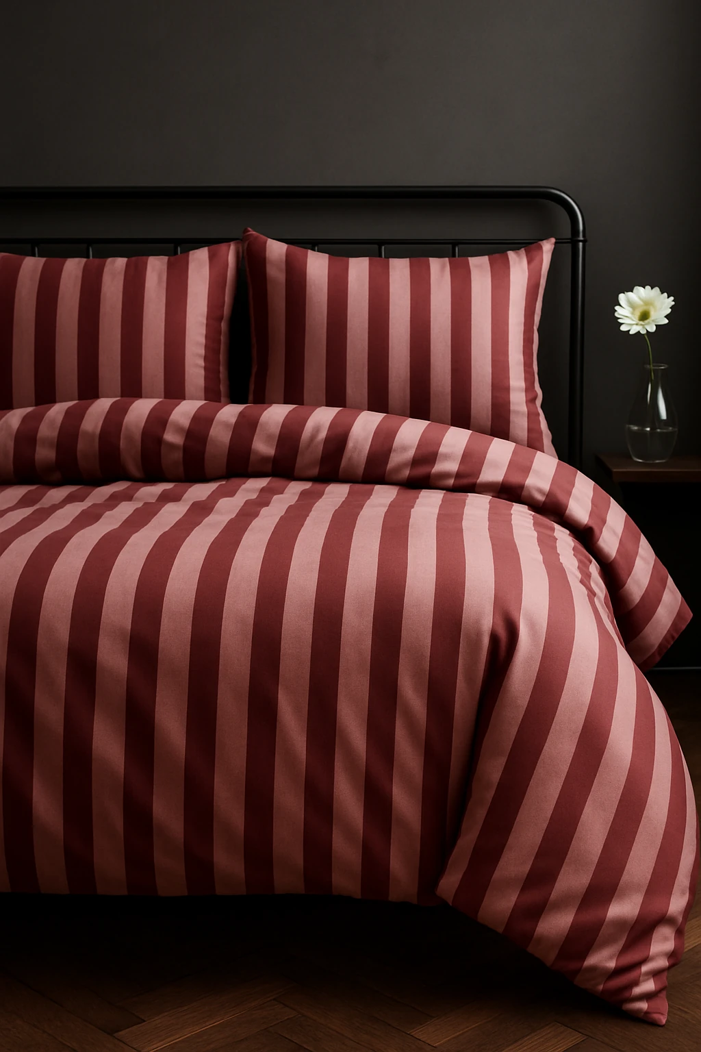 Ranforce Çift Kişilik Nevresim Takımı - Bordo