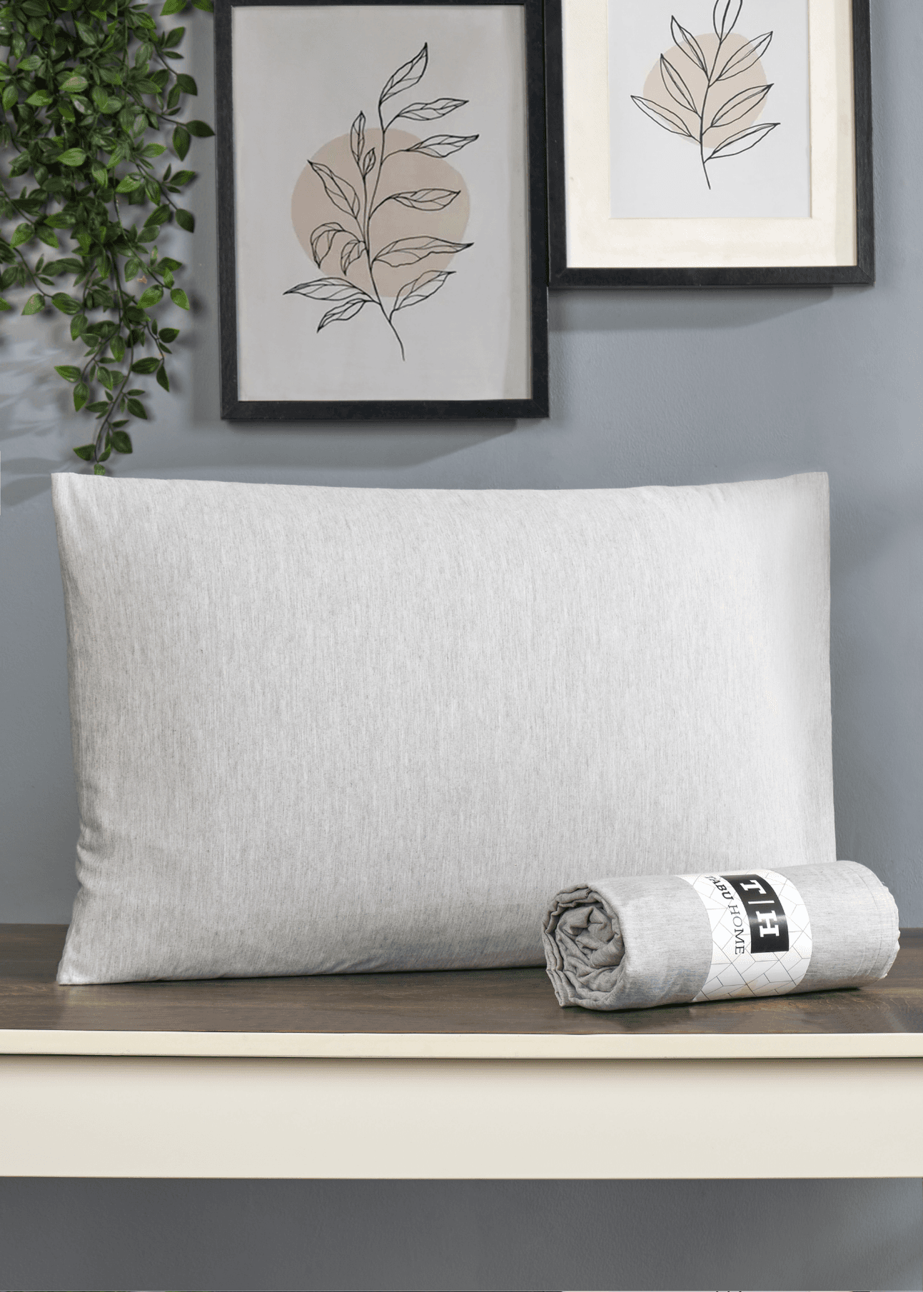 Tabu Home İpliği Boyalı Çift Kişilik Lastikli Çarşaf - Gri