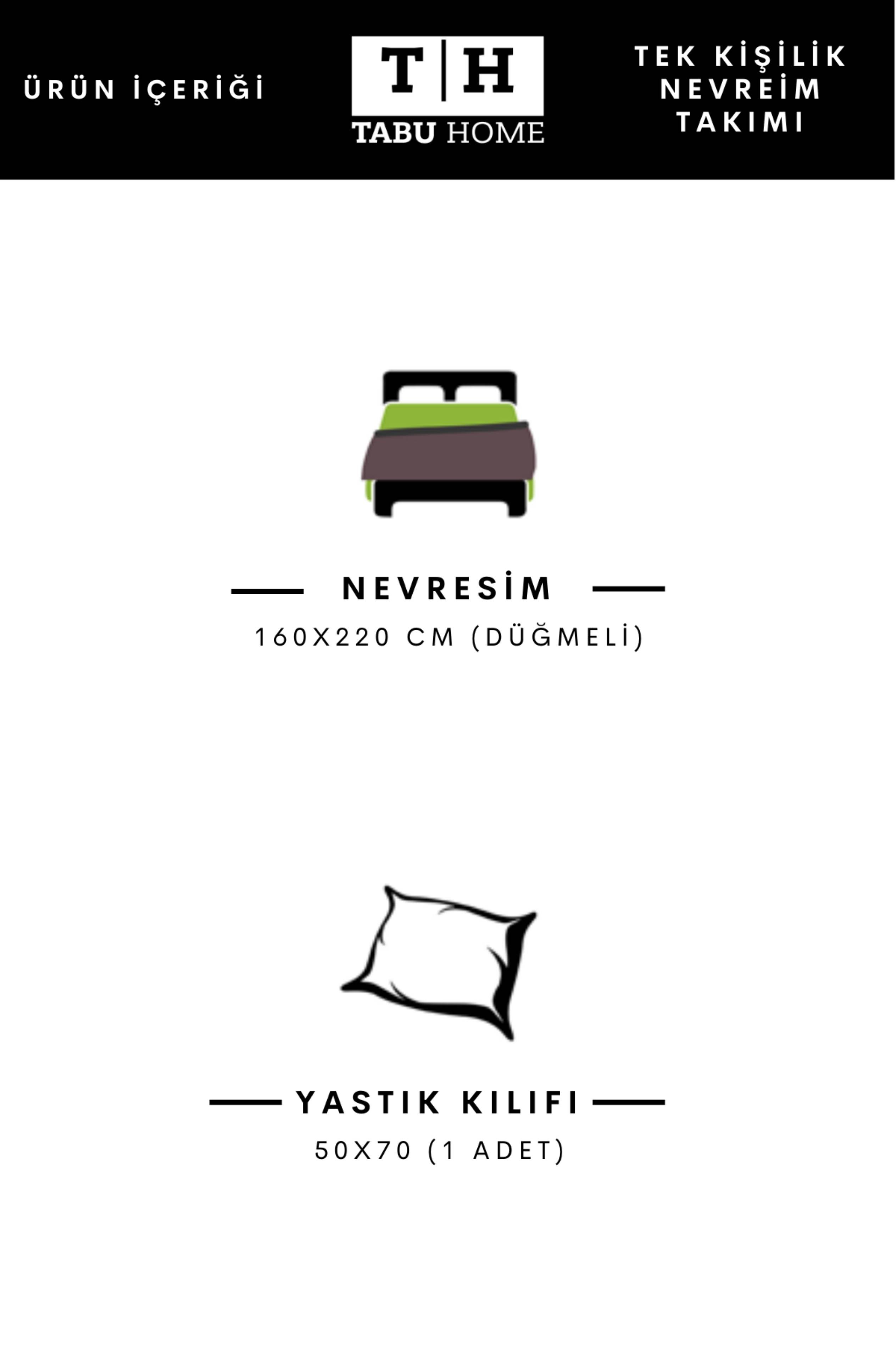 Tabu Home İpliği Boyalı Tek Kişilik Nevresim Seti