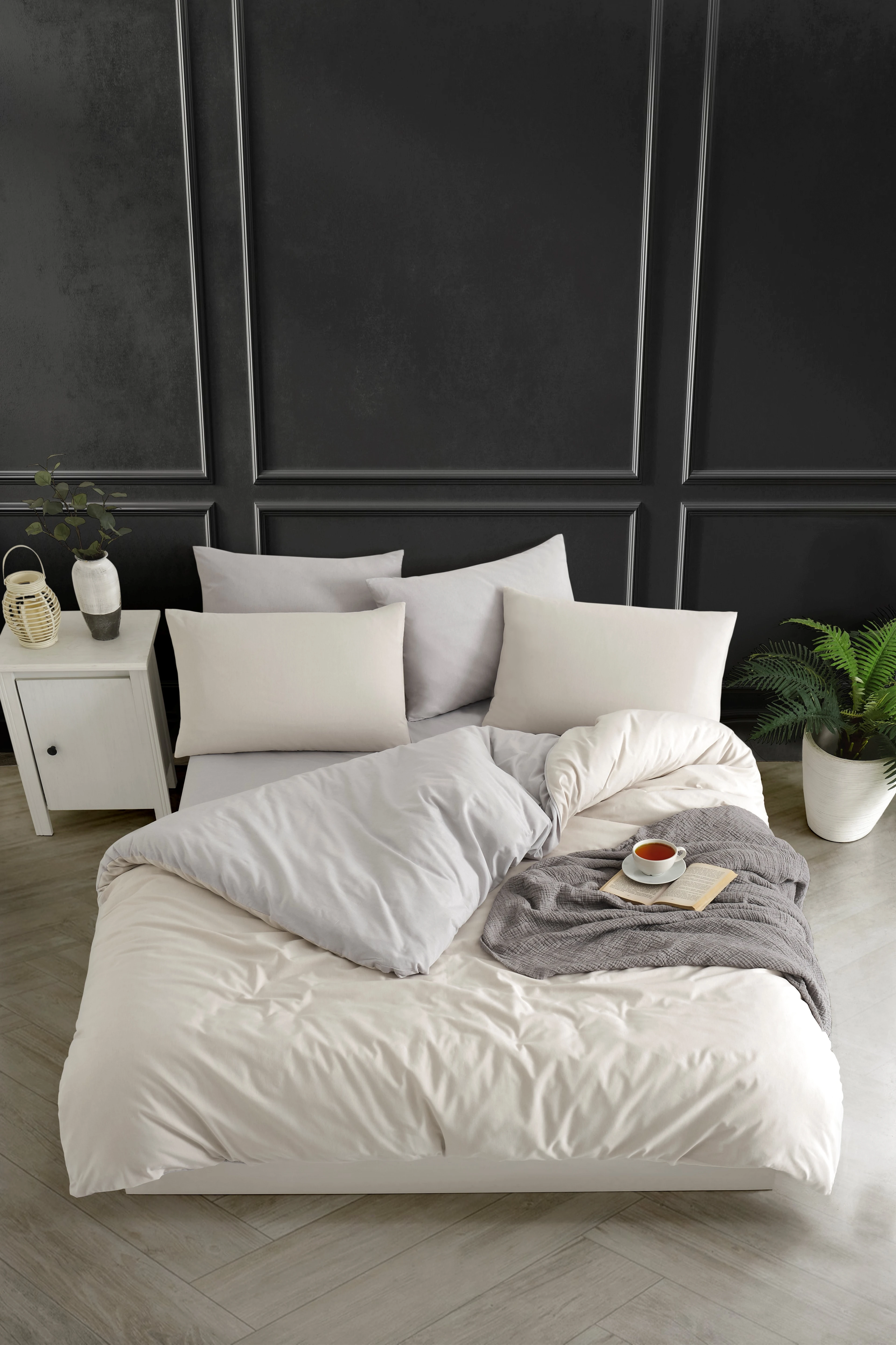 Tabu Home İpliği Boyalı Çift Taraflı  Çift Kişilik Nevresim Seti