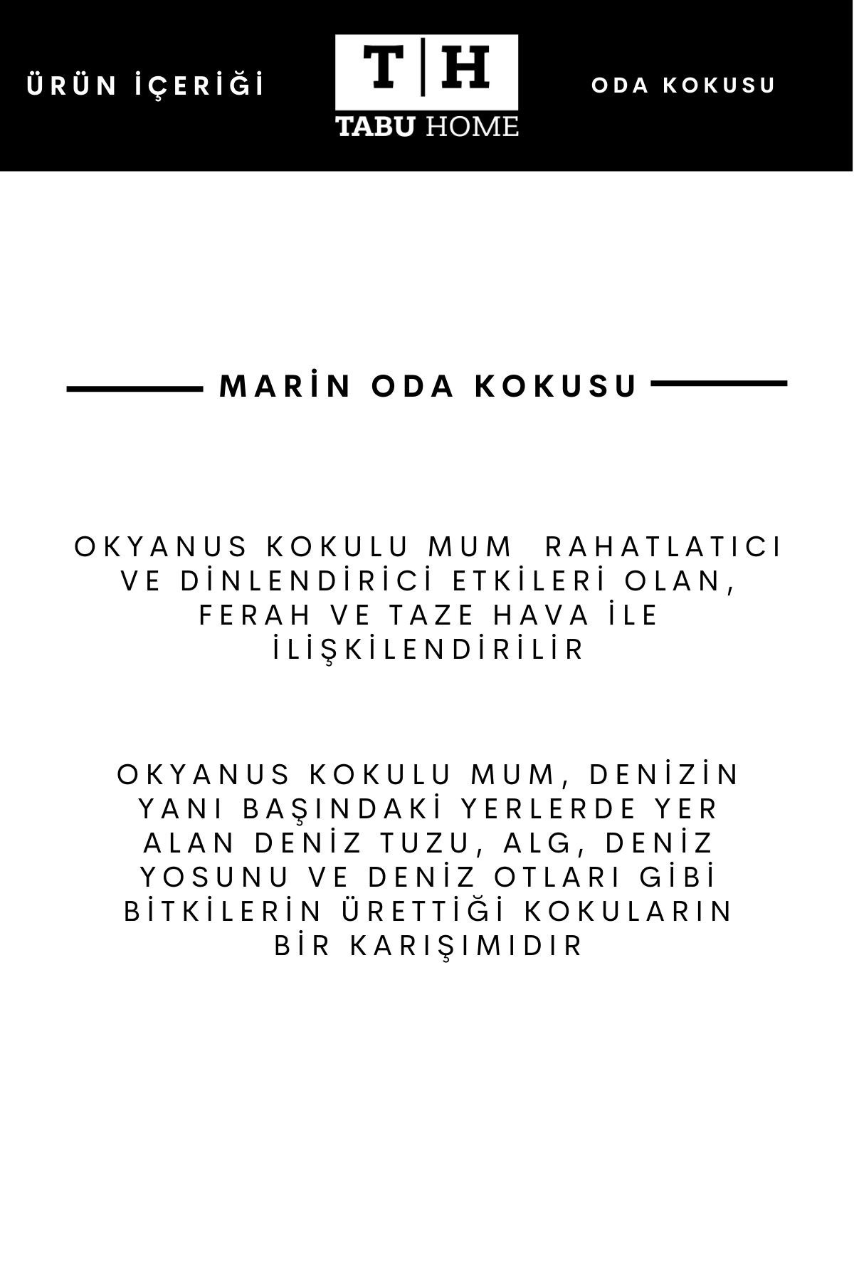  Tabu Home No:3 Marin Okyanus Kokulu Oda Kokusu