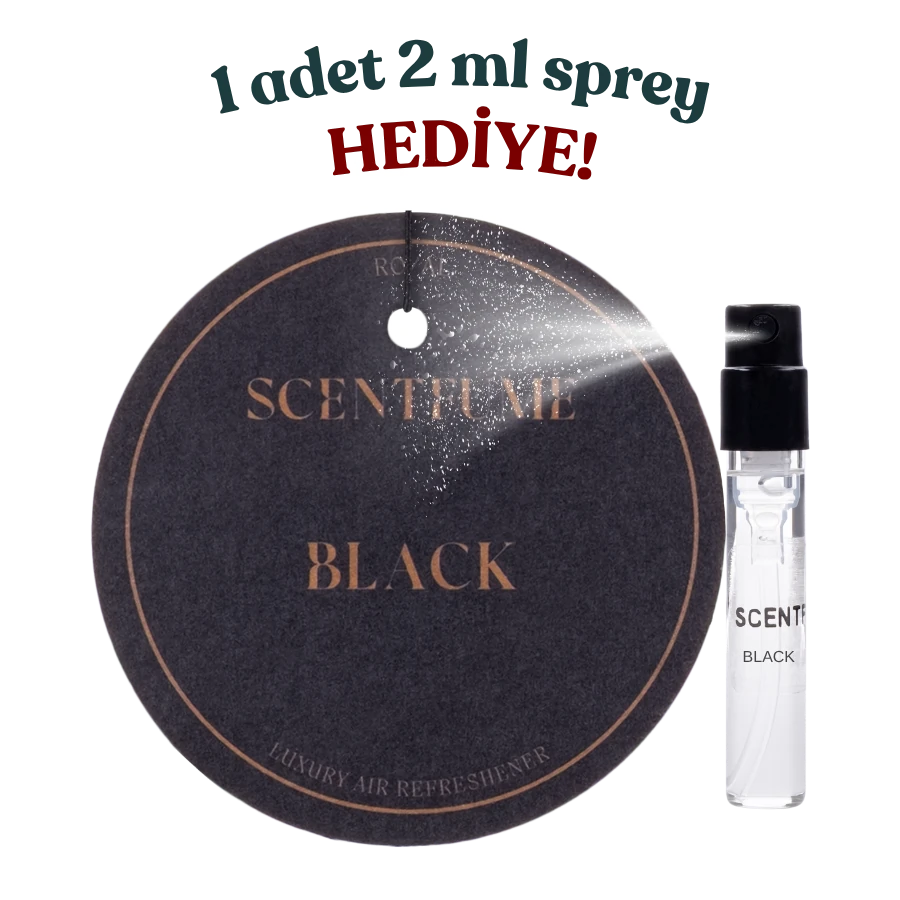 بطاقة رائحة سوداء - رائحة السيارة - معطر جو للسيارة - رائحة معلقة