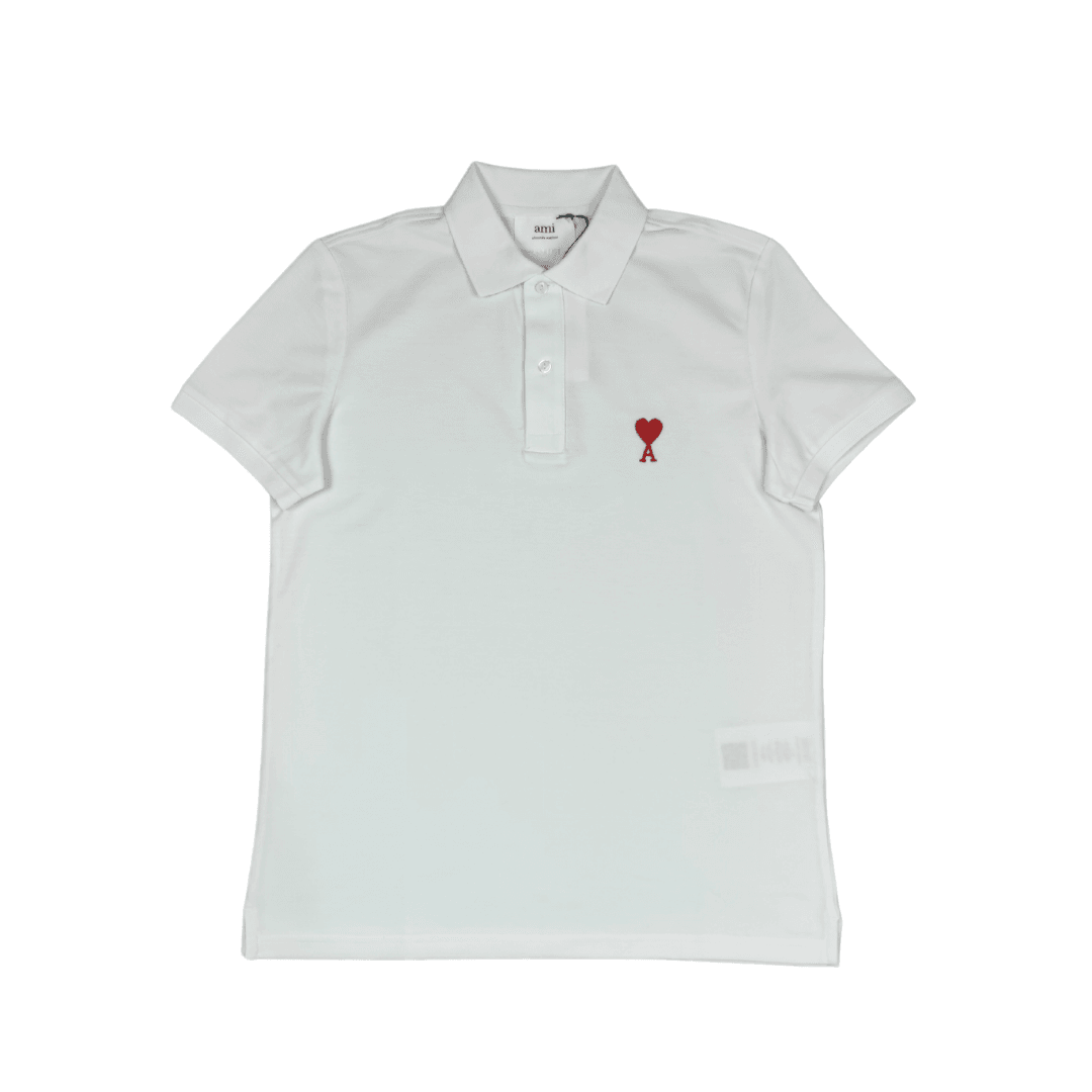 Ami Paris Polo Yaka T-Shirt / Beyaz