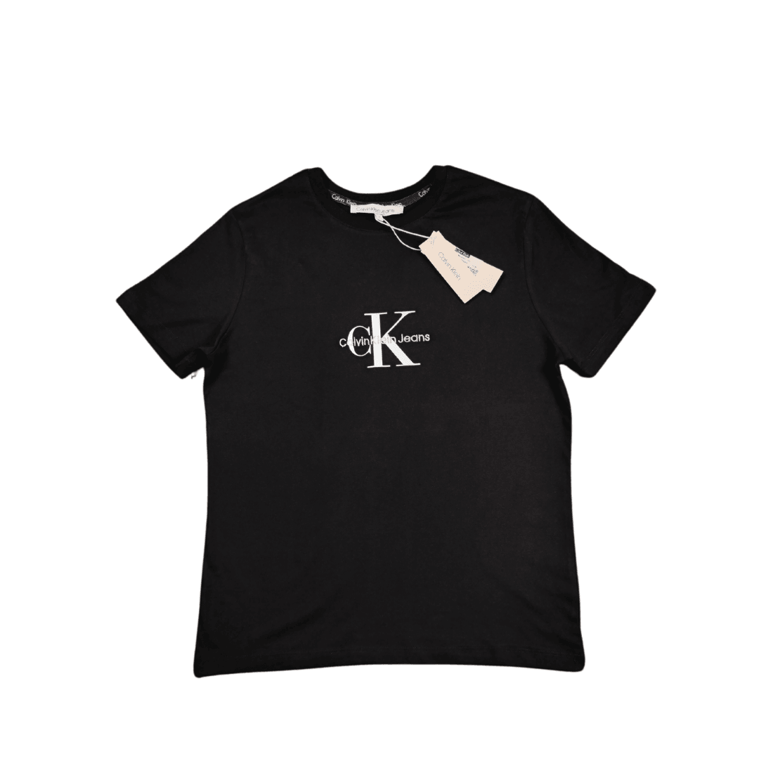 CK Nakış Logo T-Shirt / Siyah