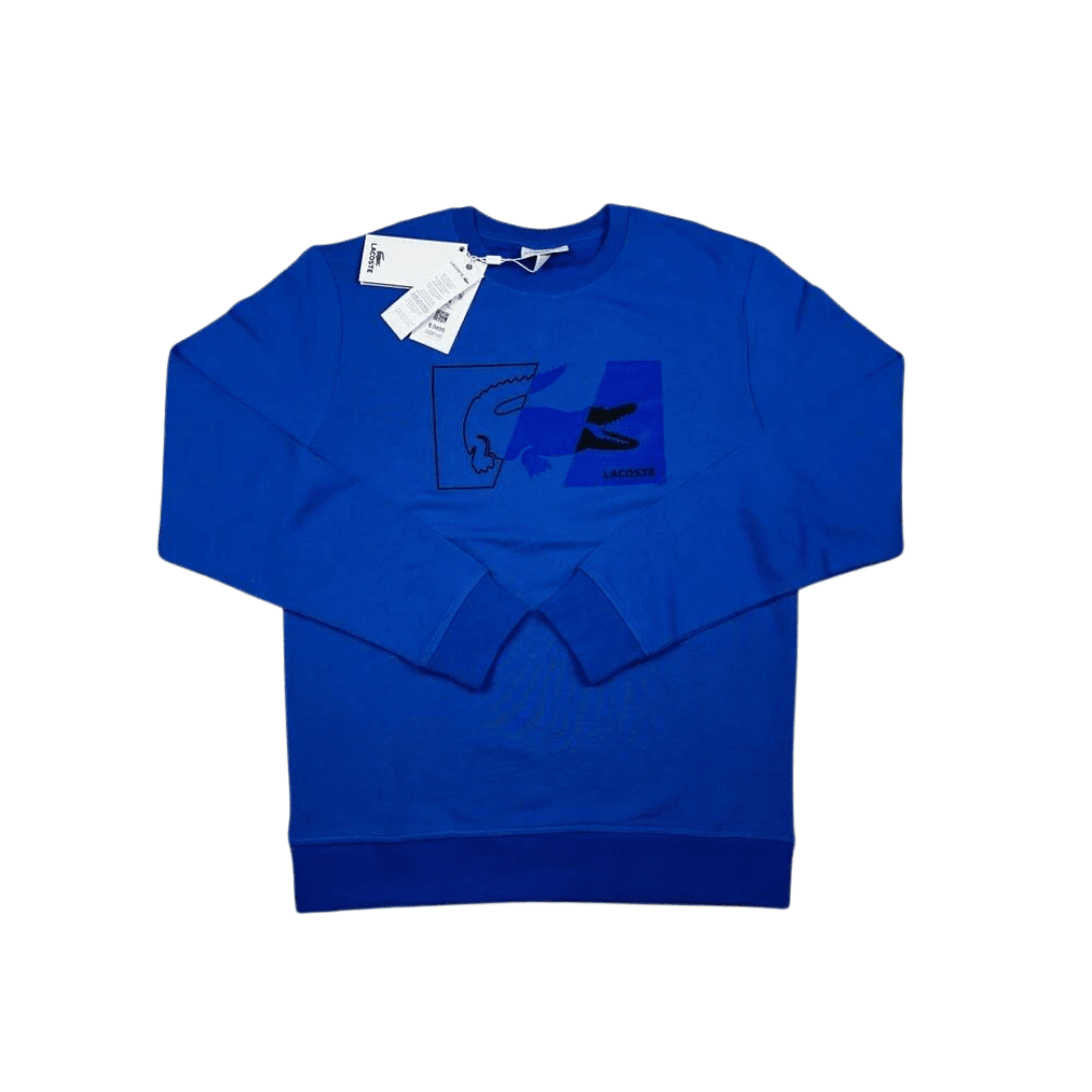 L. Baskı logo sweatshirt /Mavi