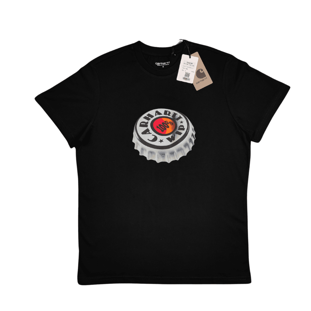 Carthartt Baskı 3D Baskı T-Shirt / Siyah