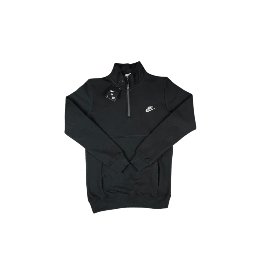 Nike Half Zip Nakış Logo sweatshirt / Siyah